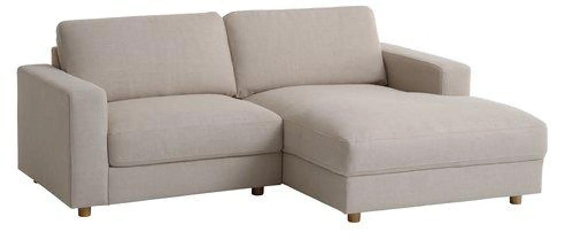 Sofa TORNEMARK Chaiselongue beiger Stoff