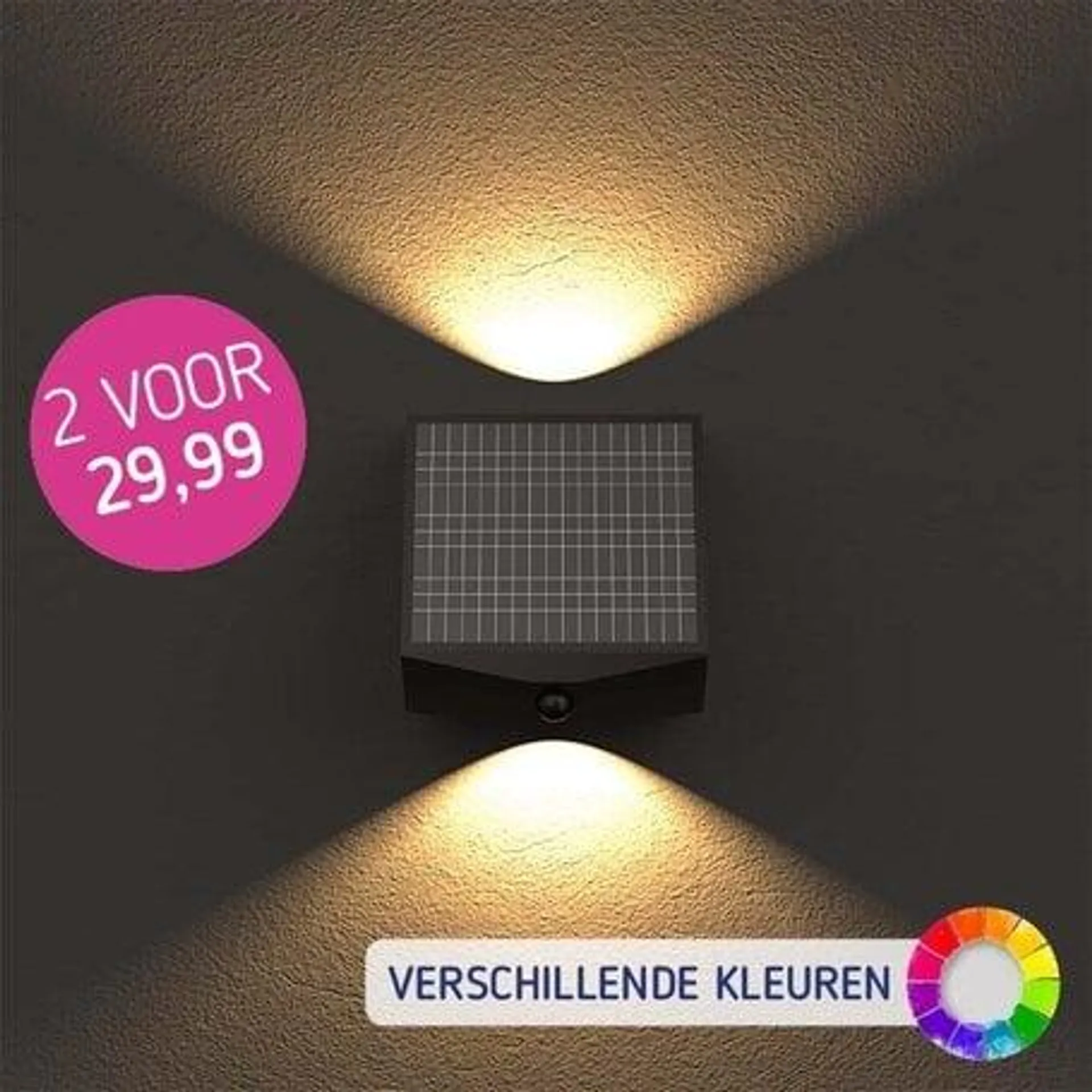 Luxe Smart Solar Wandlamp - Inclusief Bewegingssensor