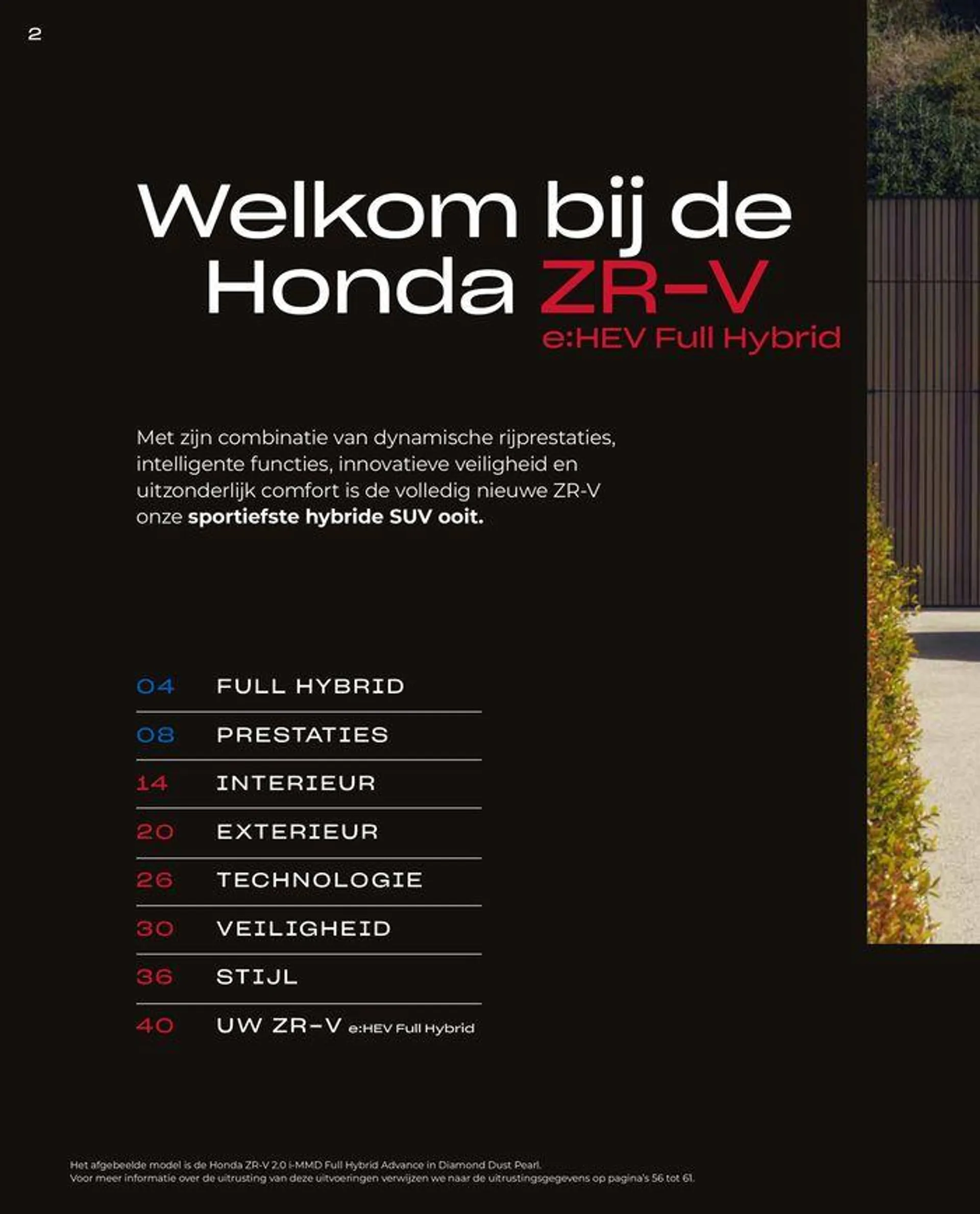 Honda ZR-V e:HEV — Brochure van 7 oktober tot 31 augustus 2024 - Folder pagina 2