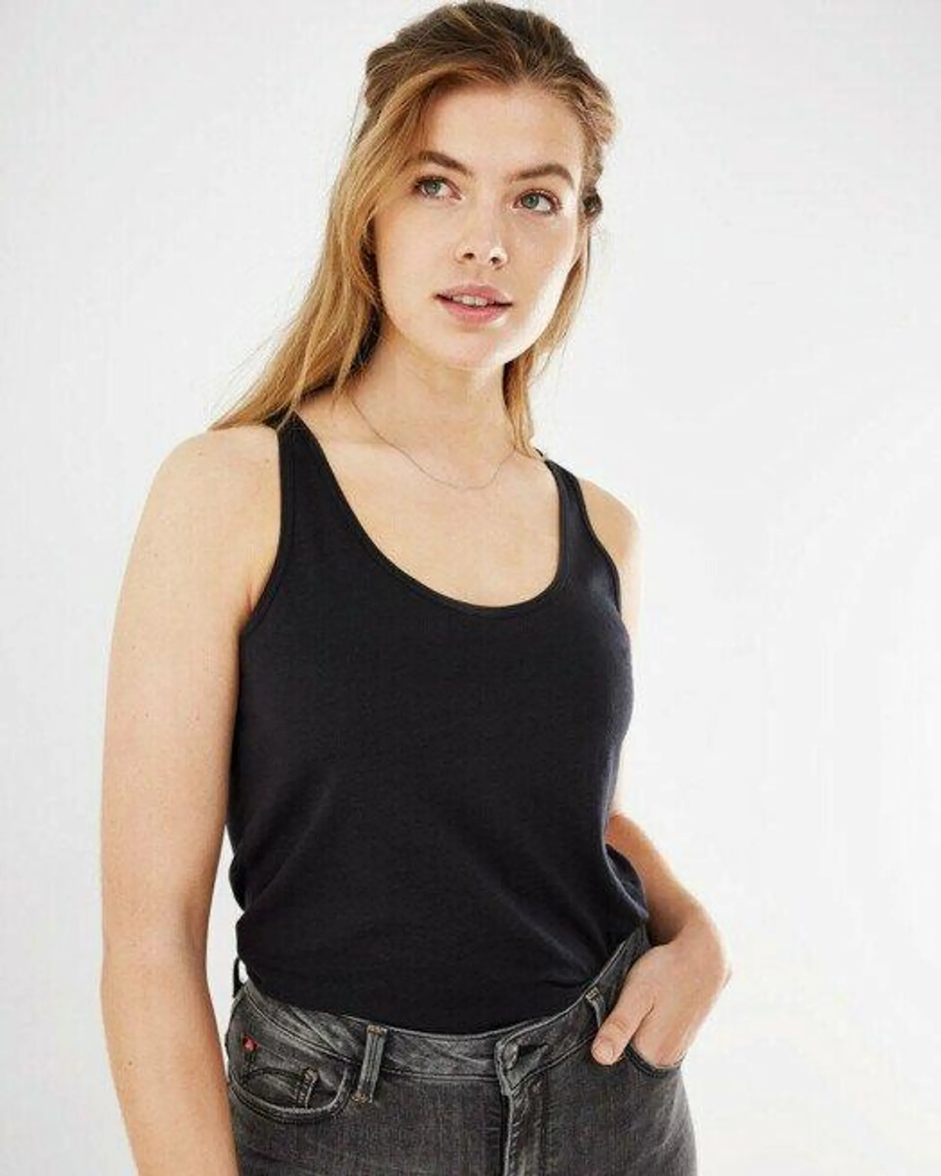 Tanktop Roos zwart