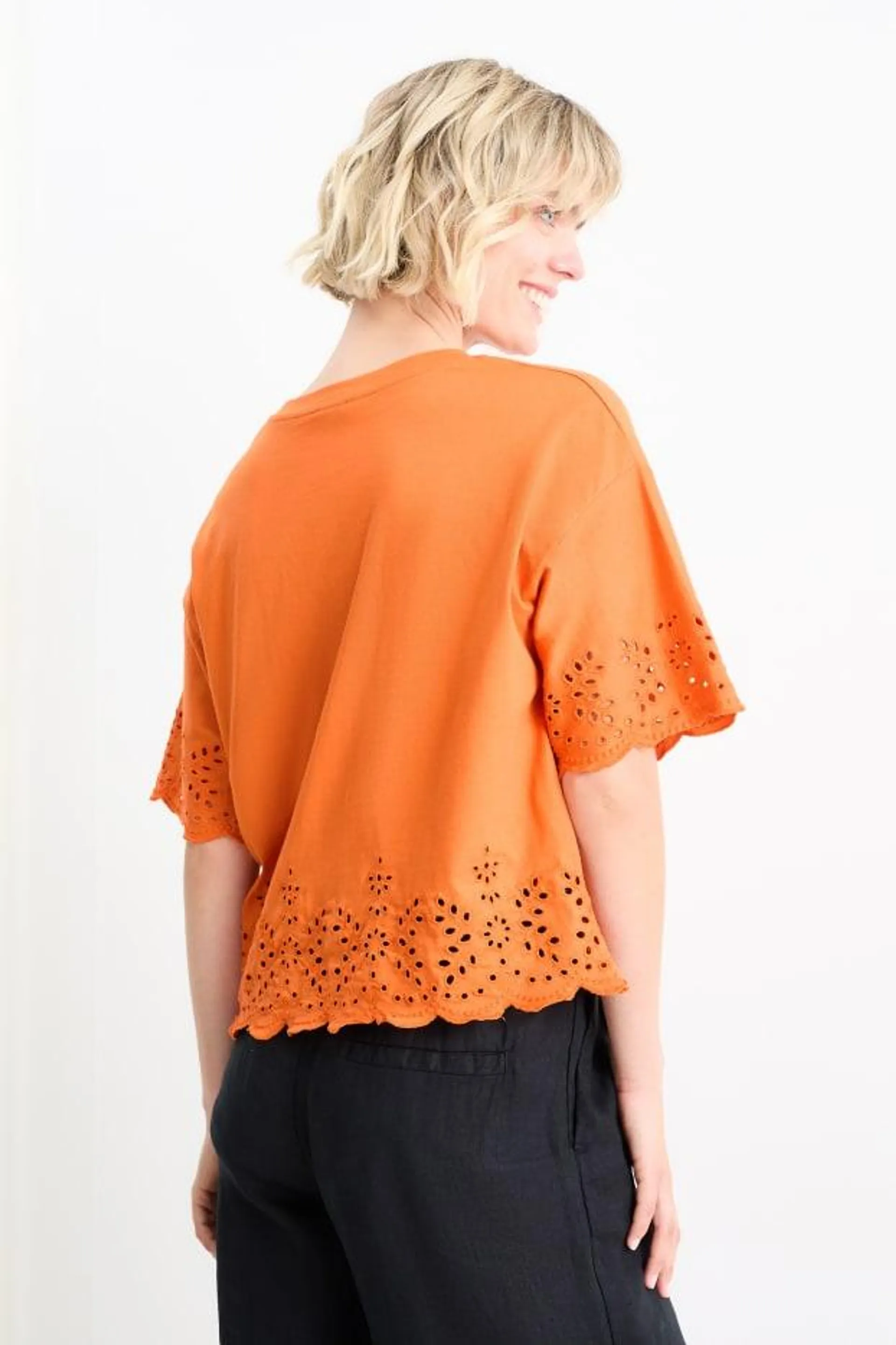 T-shirt - broderie anglaise