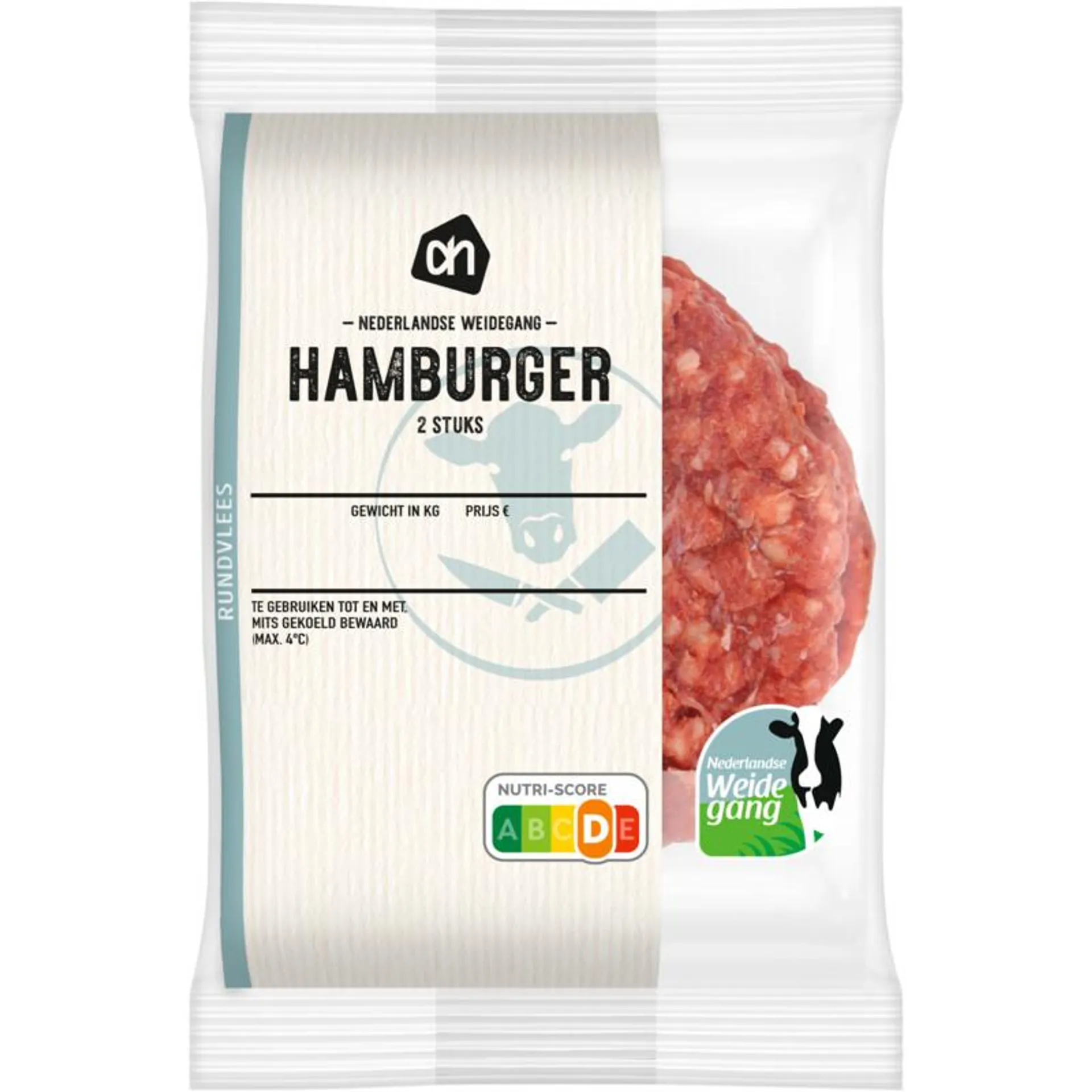 AH Runder hamburger 2 stuks