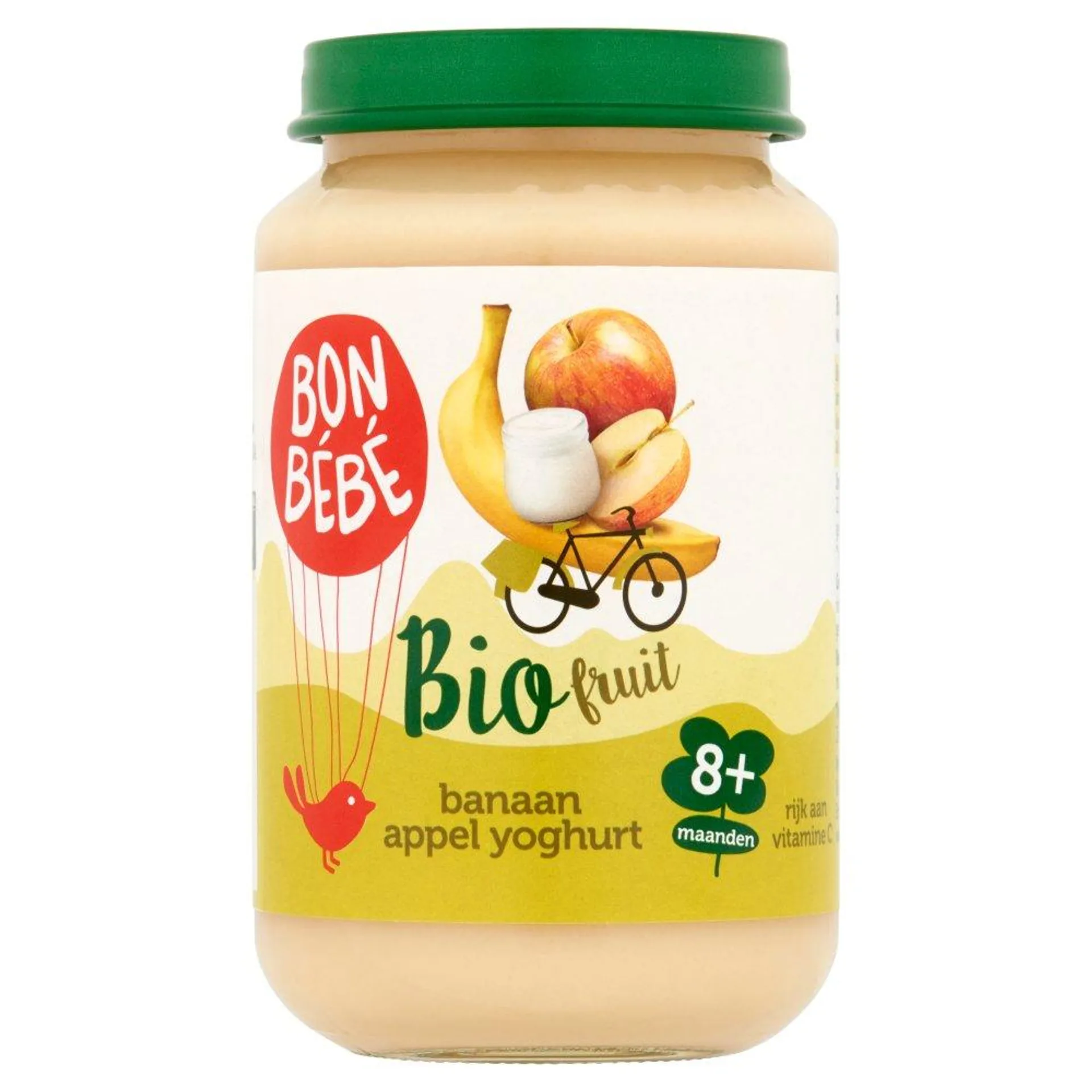 Bonbébé Bio Fruit Banaan Appel Yoghurt 8+ Maanden 200 g