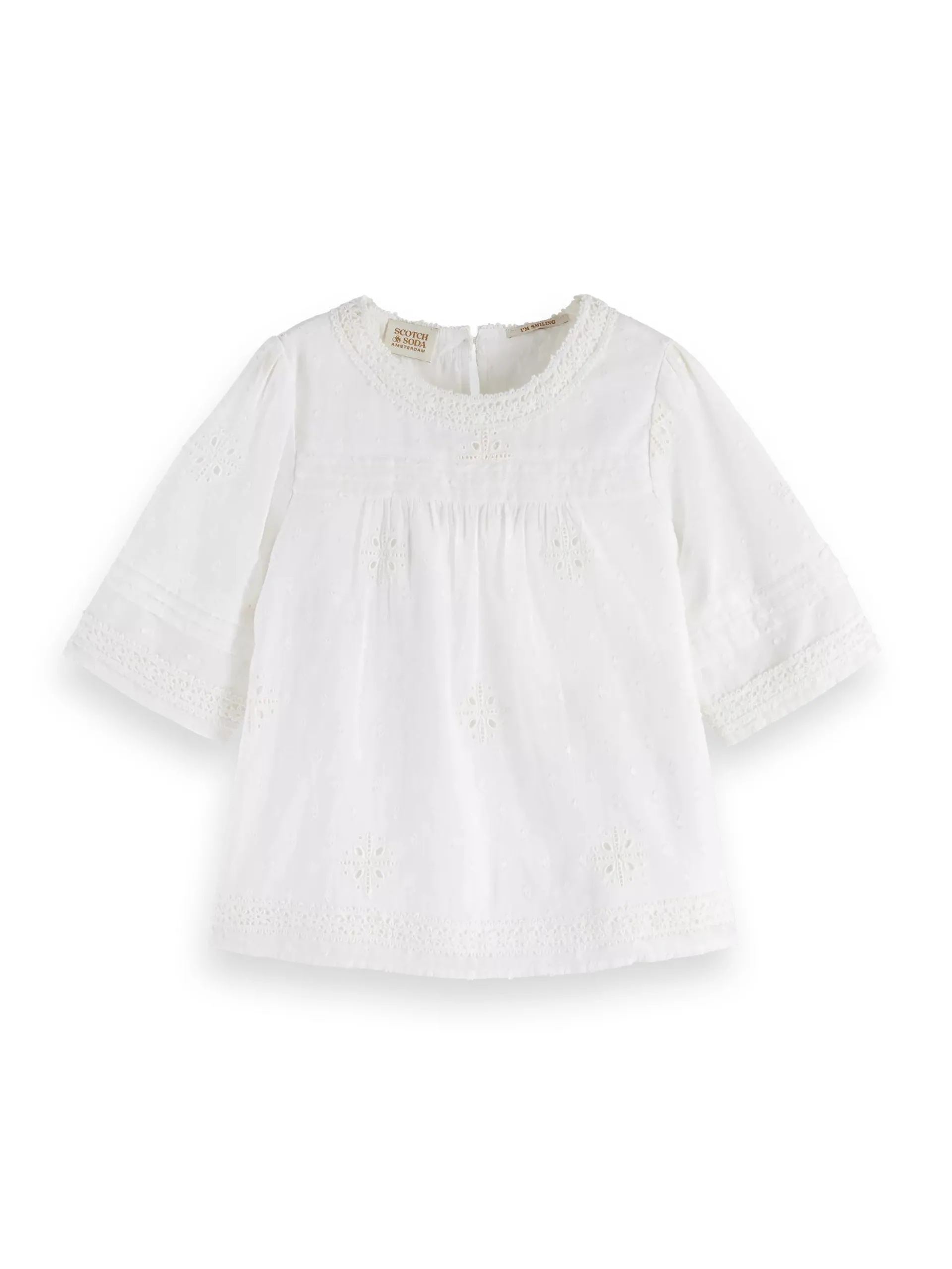 Anglaise blouse met broderie