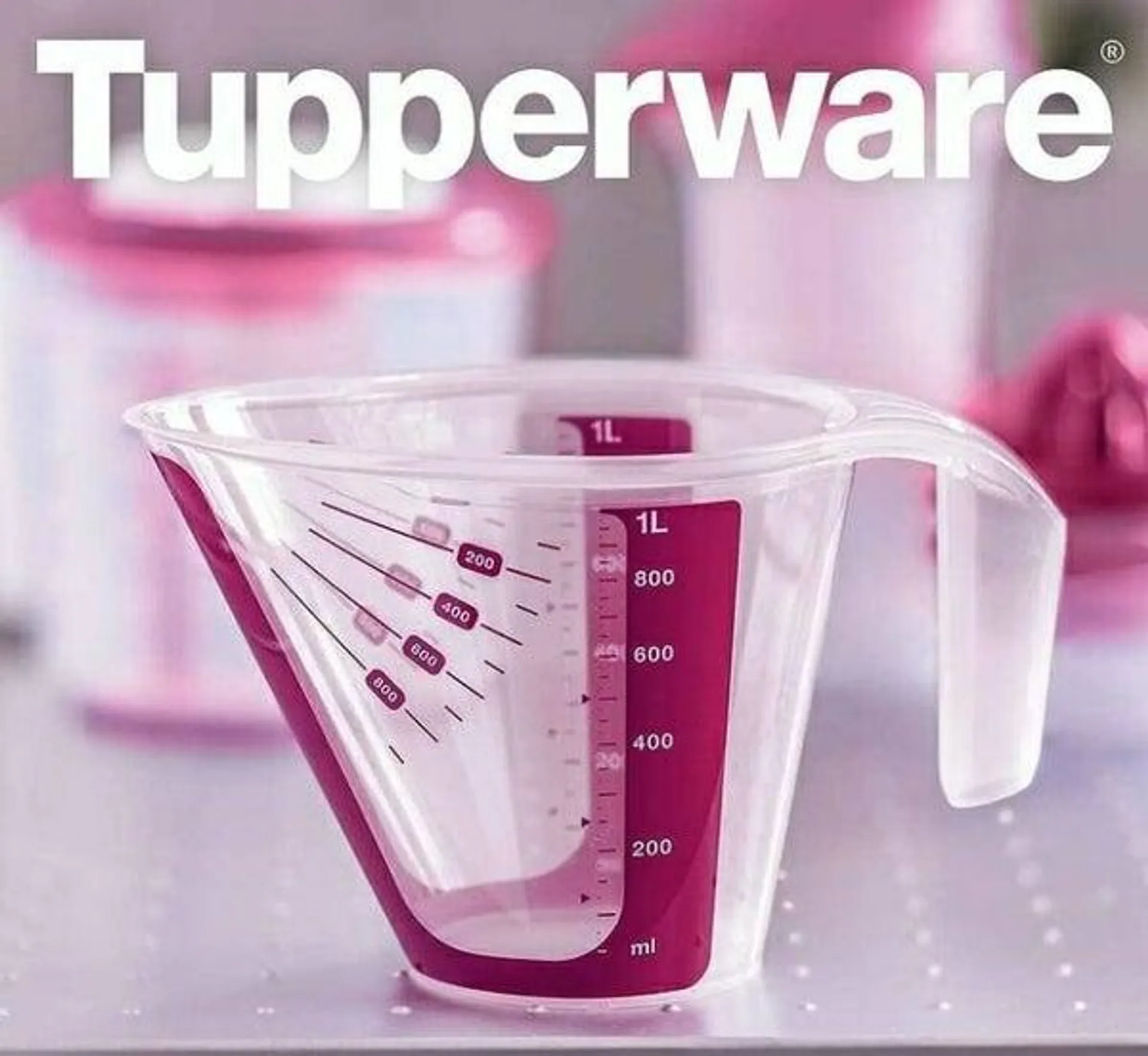 Tupperware Maatkan / beker 1ltr