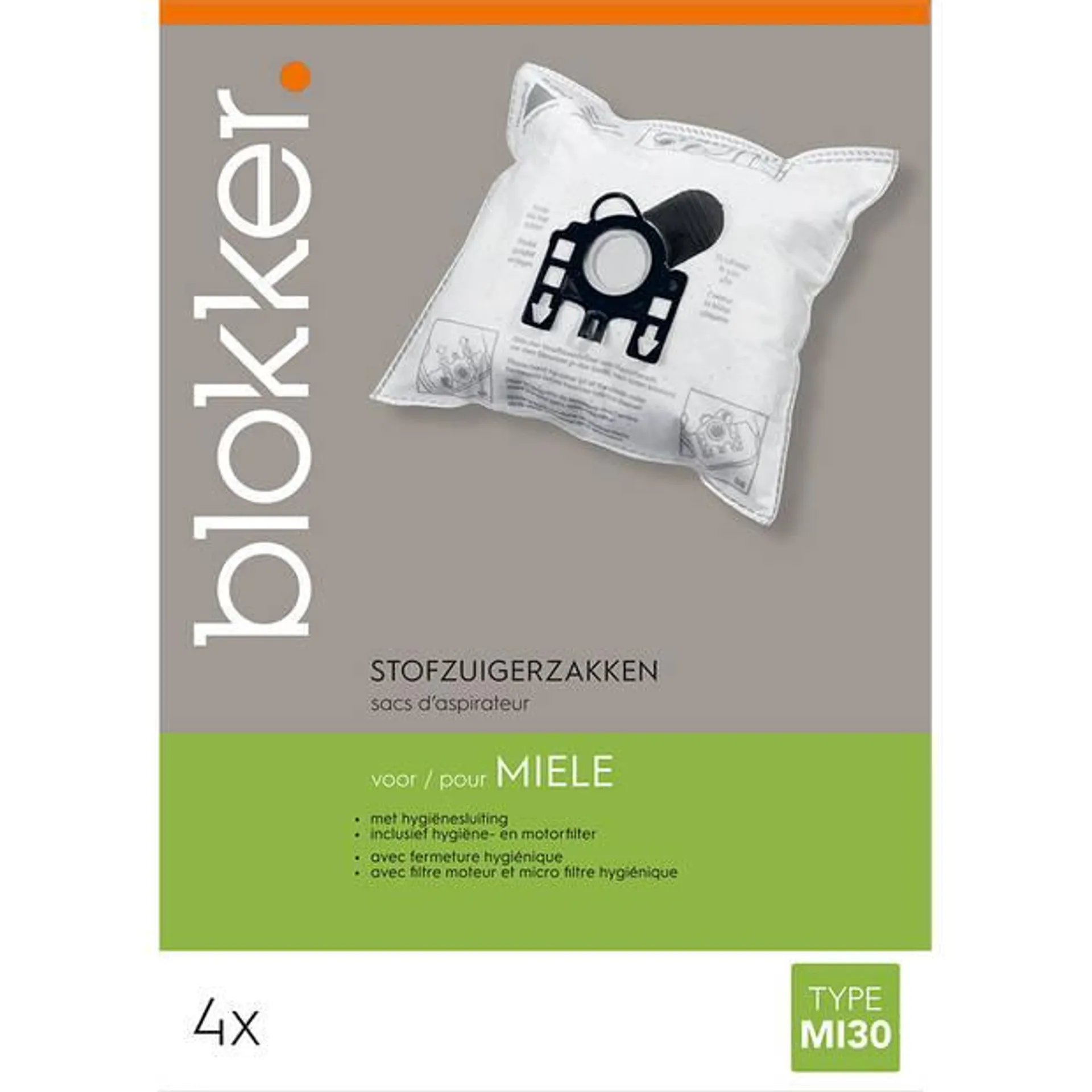 Blokker stofzuigerzak Miele mi30 - 4 stuks