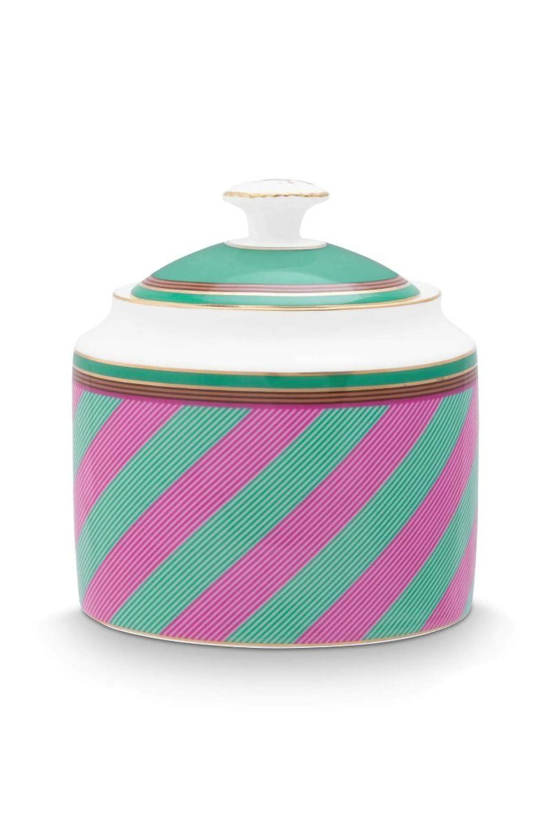 Pip Chique Stripes Suikerpot Roze/Groen