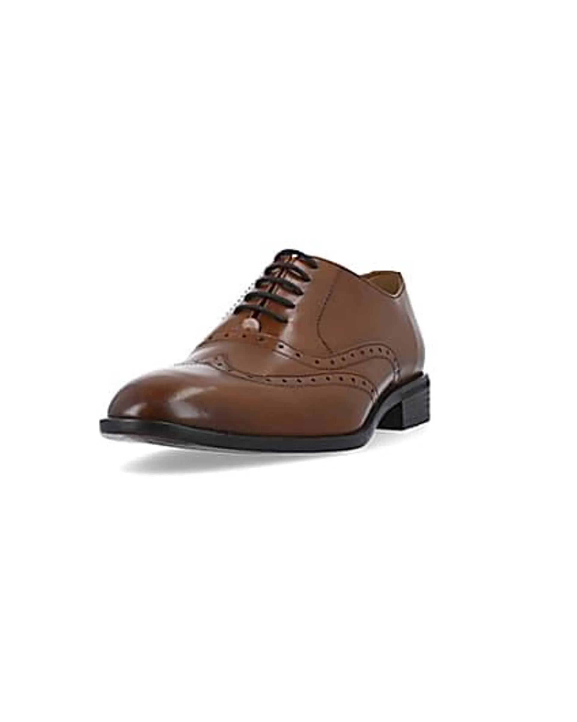 Brown Leather brogue derby shoes