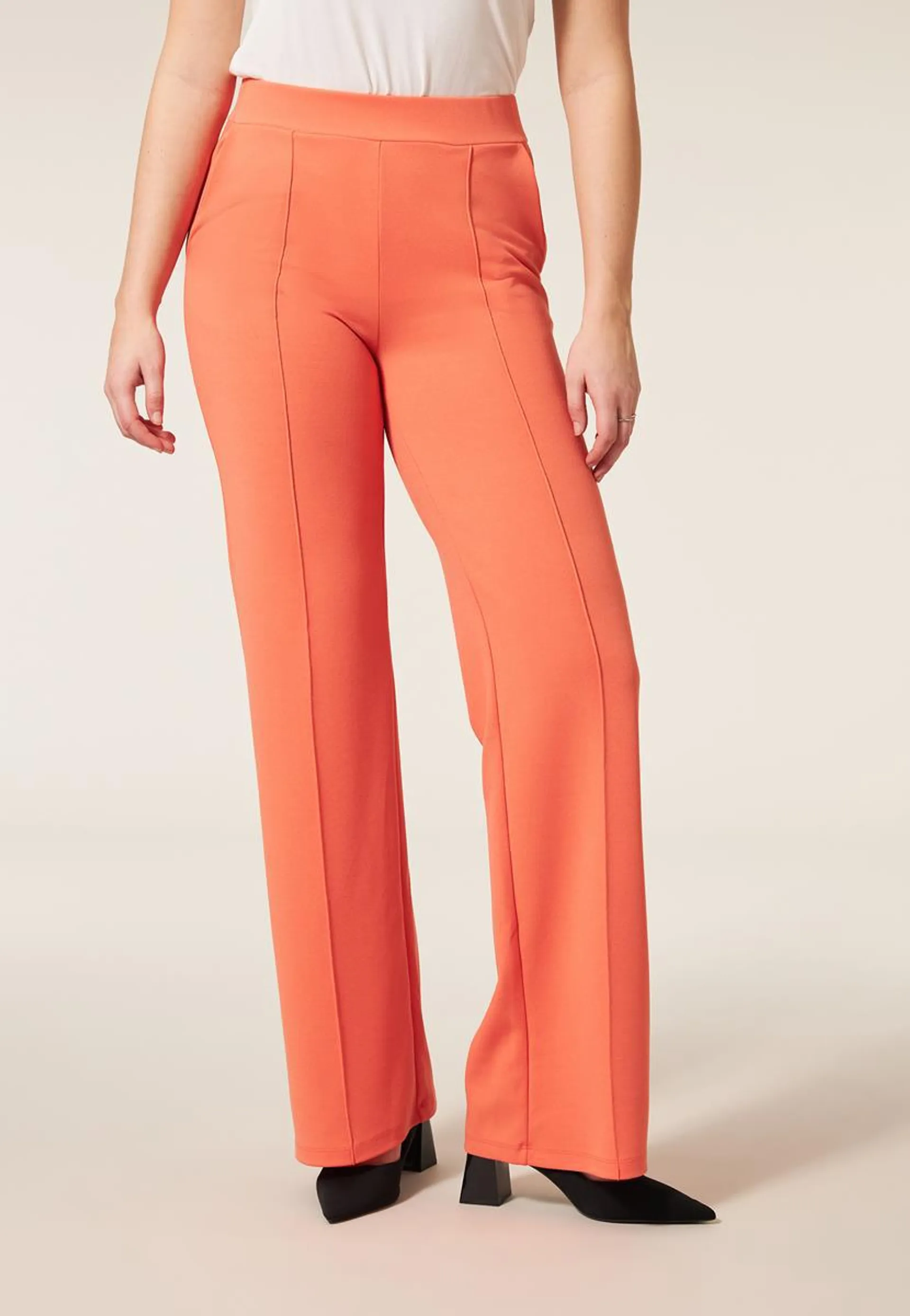 Broek wide leg oranje 36"