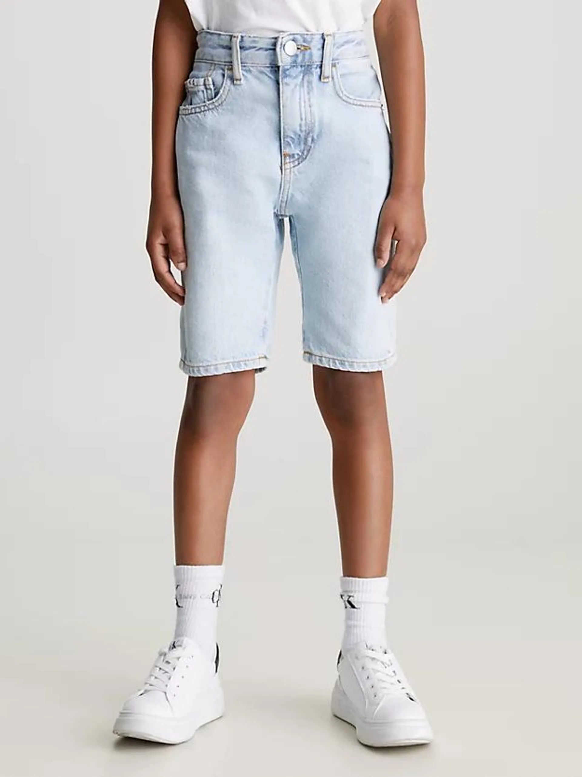 Relaxed denim korte broek