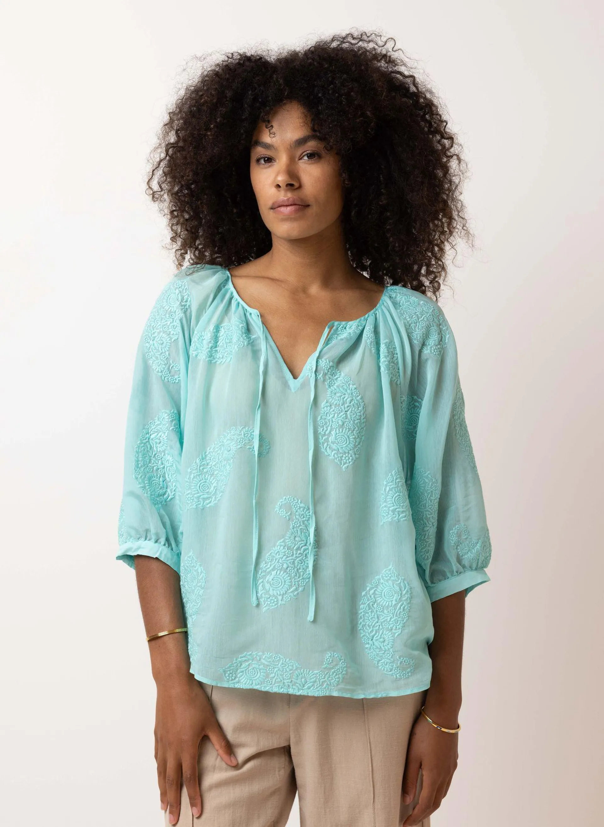 Blouse zeegroen