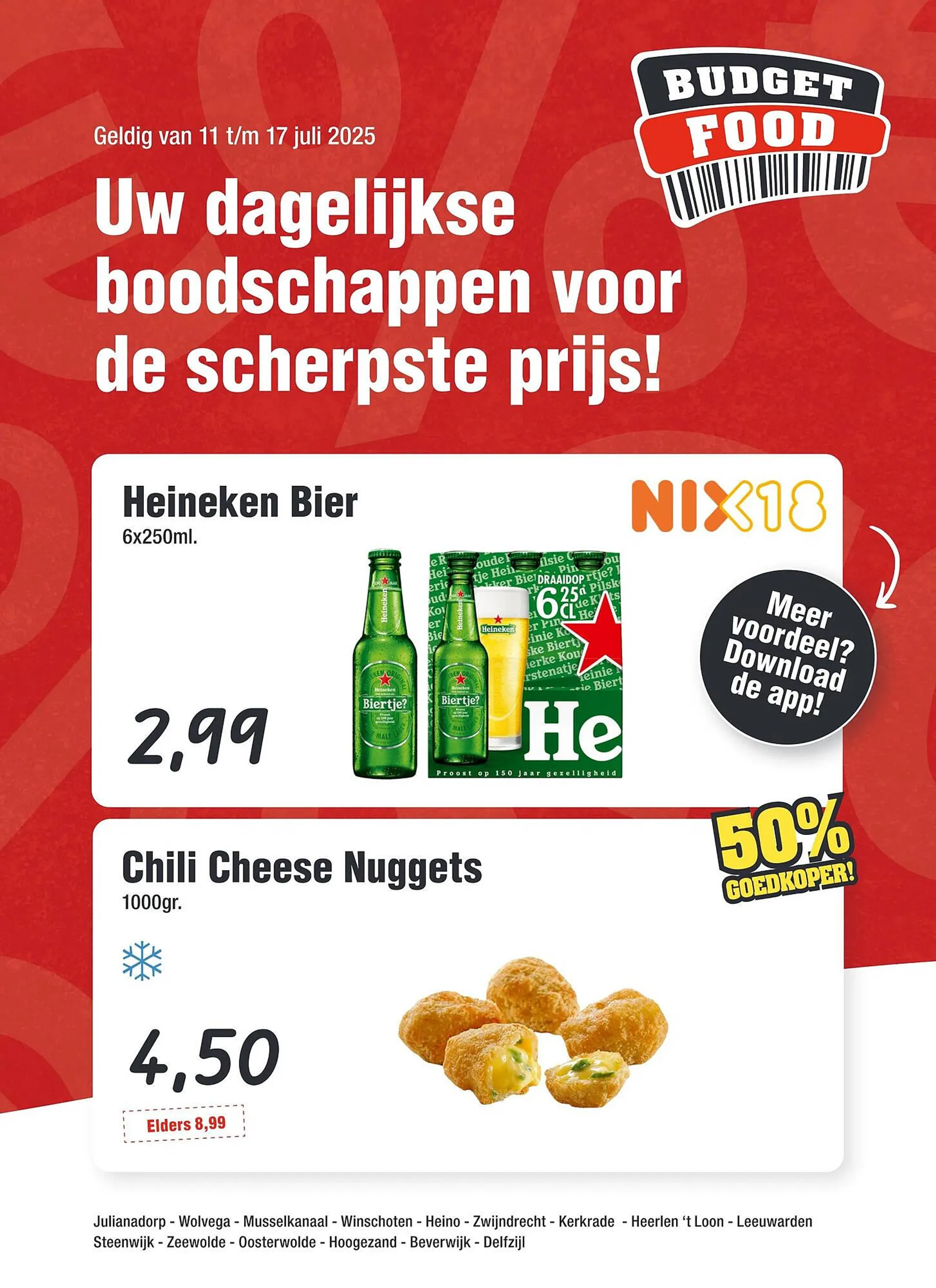 Budget Food folder van 11 juli tot 17 juli 2025 - Folder pagina 1