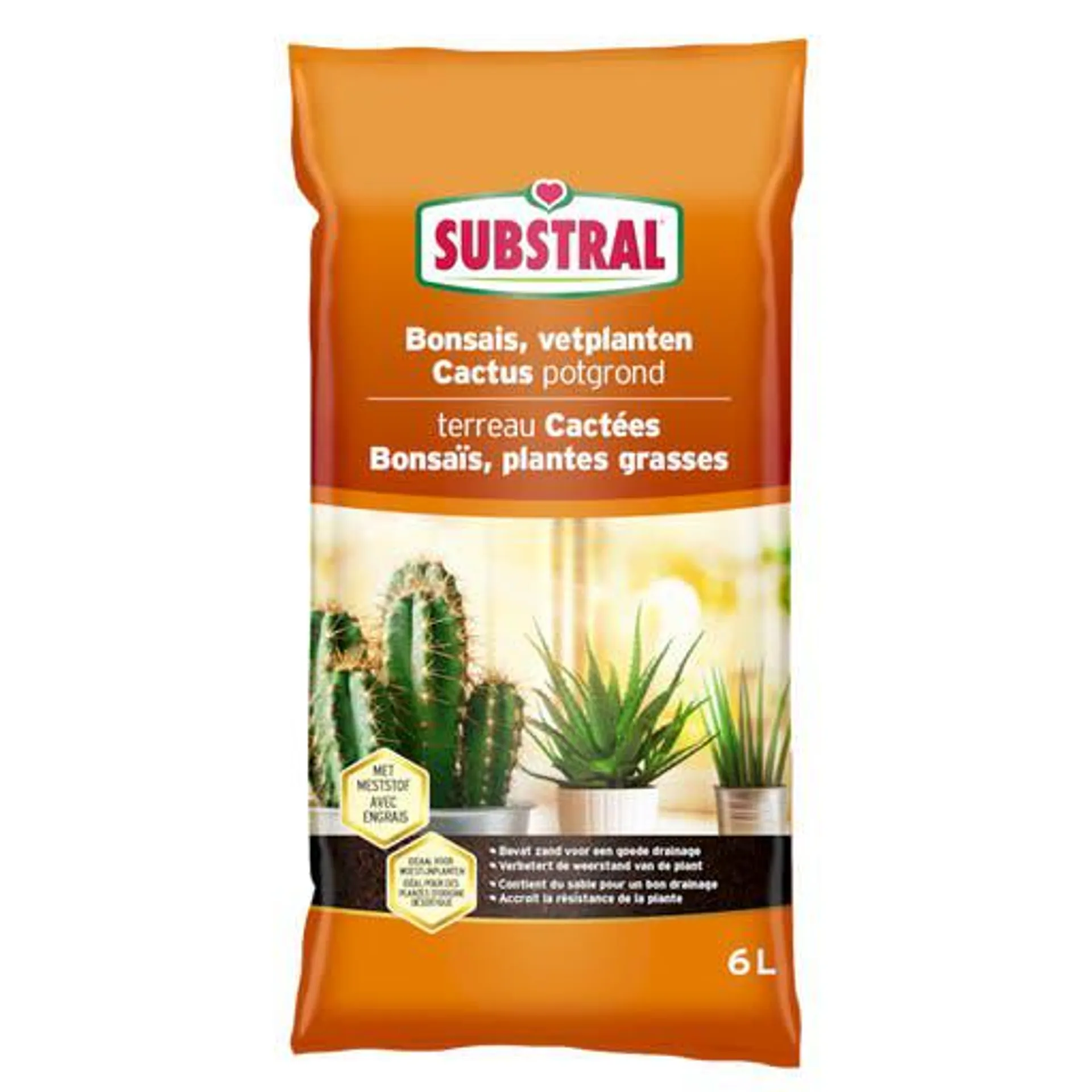 Potgrond voor cactus en bonsaï 6 l