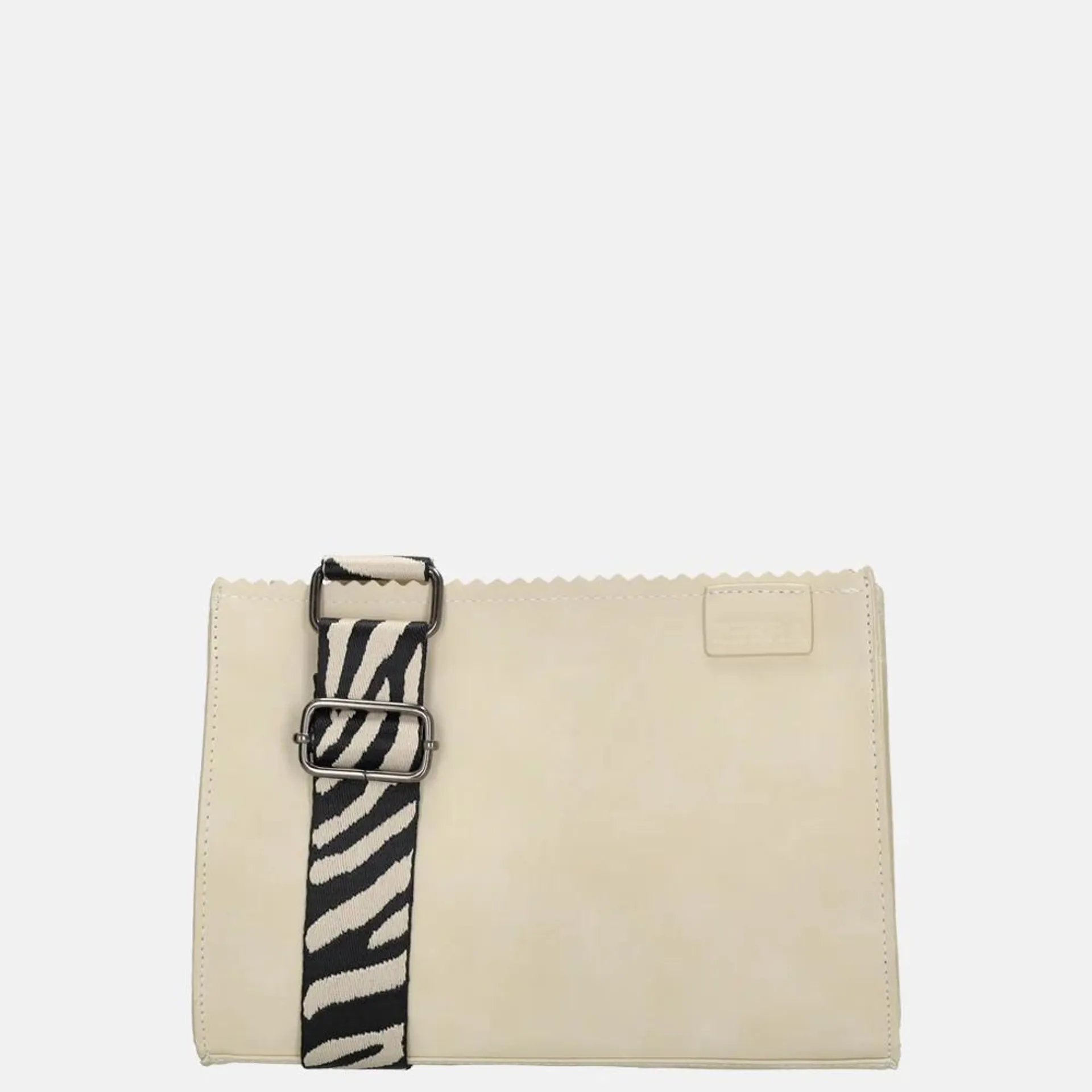 Zebra Trends crossbody tas creme