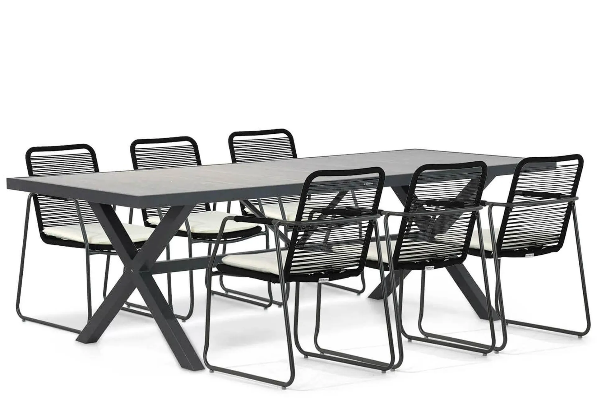 Domani Belleza/Crossley 245 cm dining tuinset 7-delig