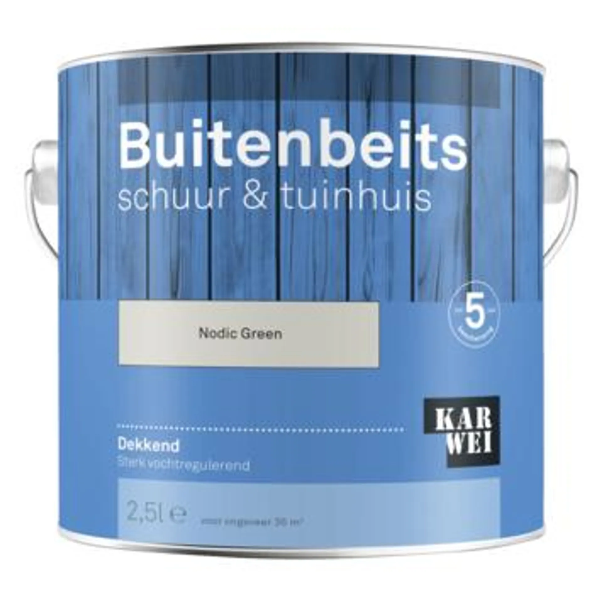 KARWEI buitenbeits schuur & tuinhuis dekkend Nordic Green 2,5L