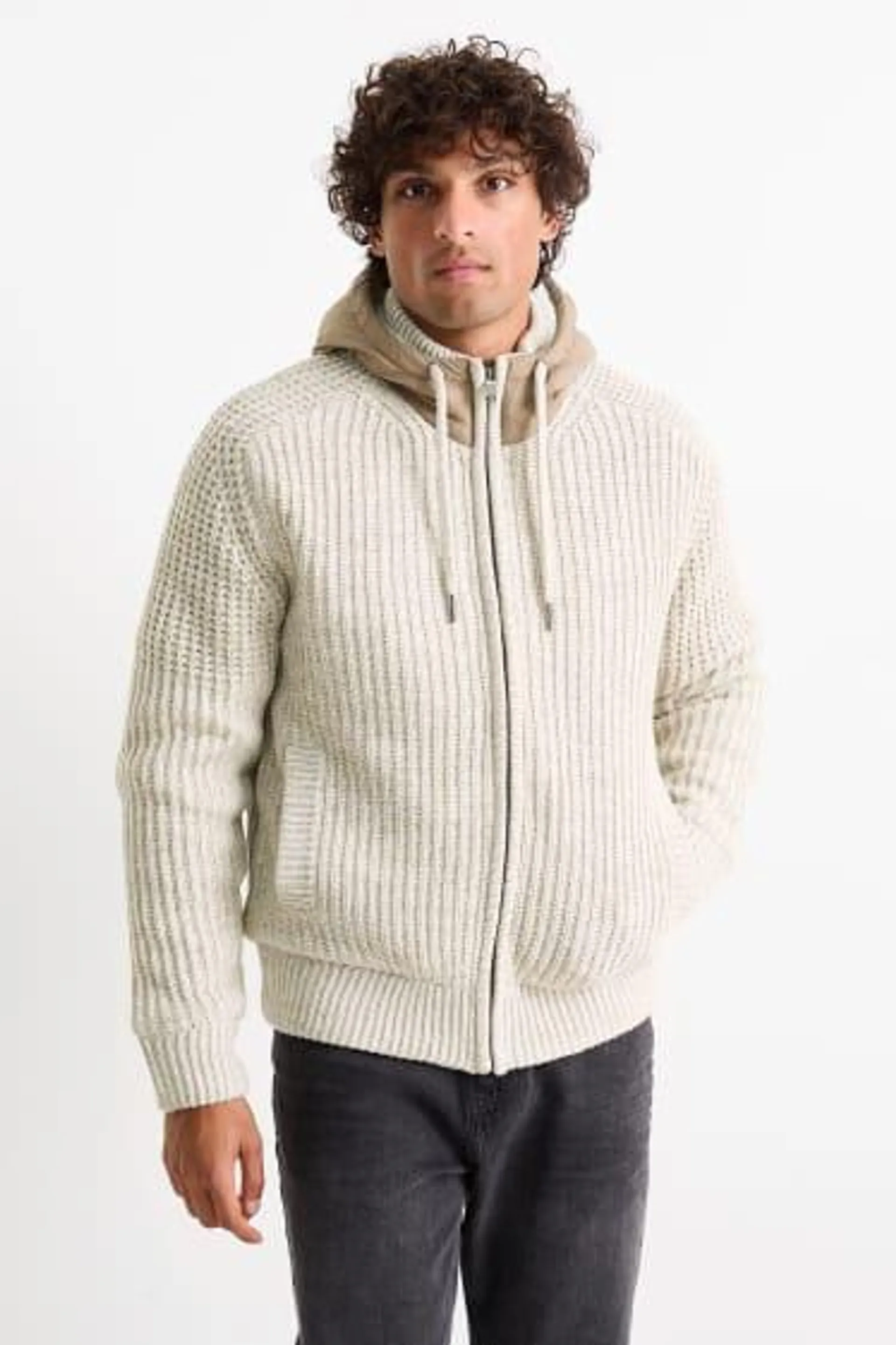 Cardigan with hood