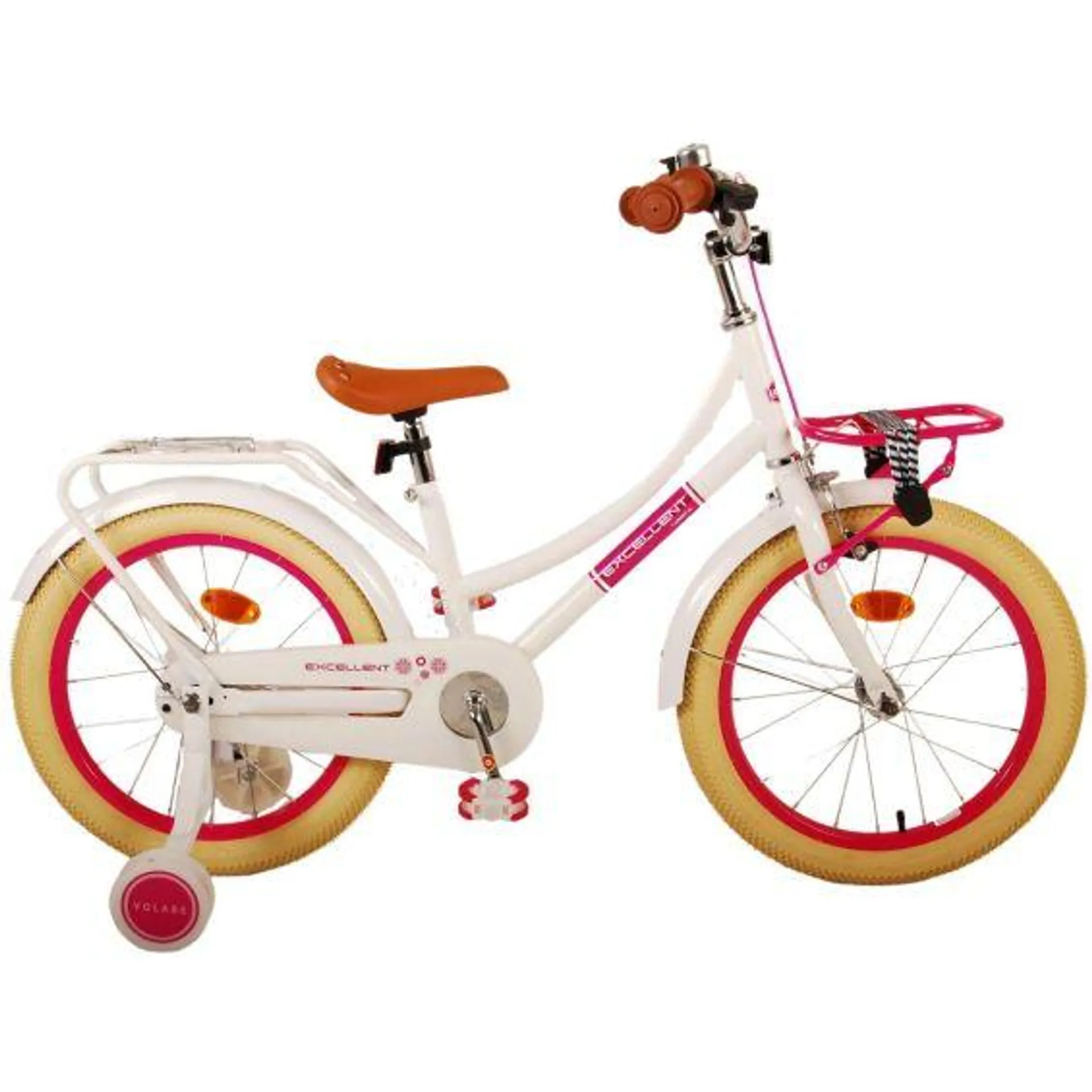 Volare Kinderfiets Excellent 18 inch Wit met voordrager