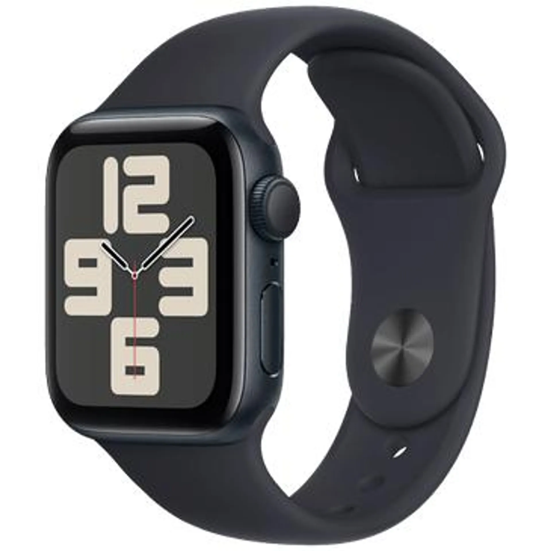 Apple Watch SE 2023 40mm Zwart (Zwarte Siliconenband S/M)