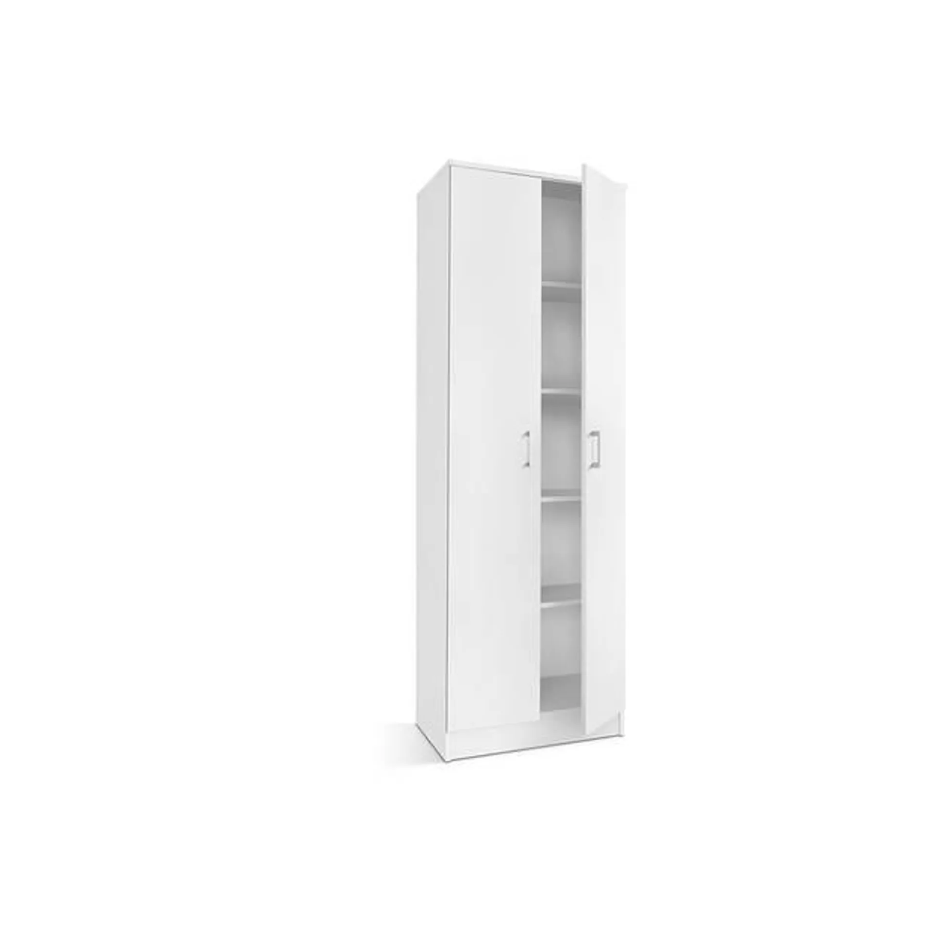Interiax Opbergkast 'Amelie' 2 deuren en 4 legplanken Wit (180x60x40cm)