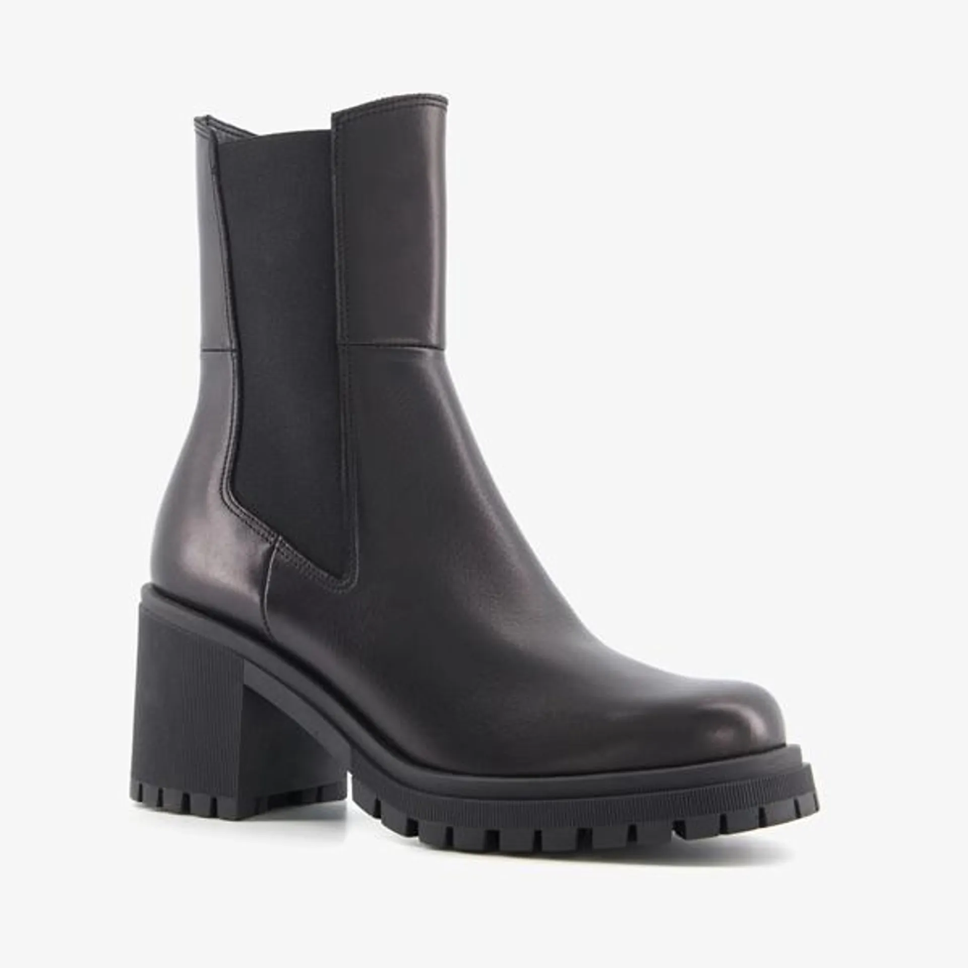 Zwarte dames boots van Harper. Gemaakt van leer met een binnenwerk van leer...