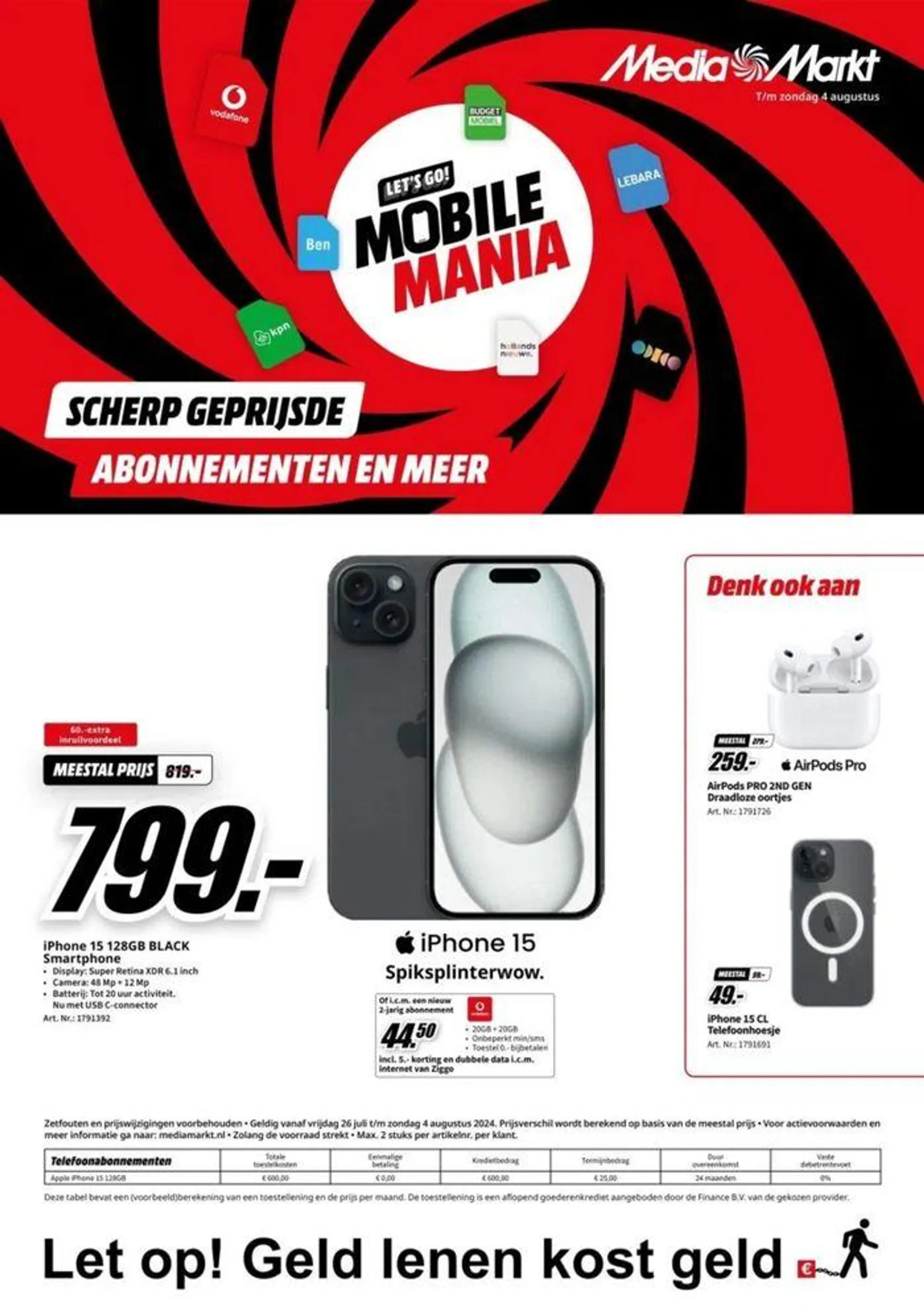 Digitale flyer: aanbiedingen bij MediaMarkt van 25 juli tot 4 augustus 2024 - Folder pagina 1