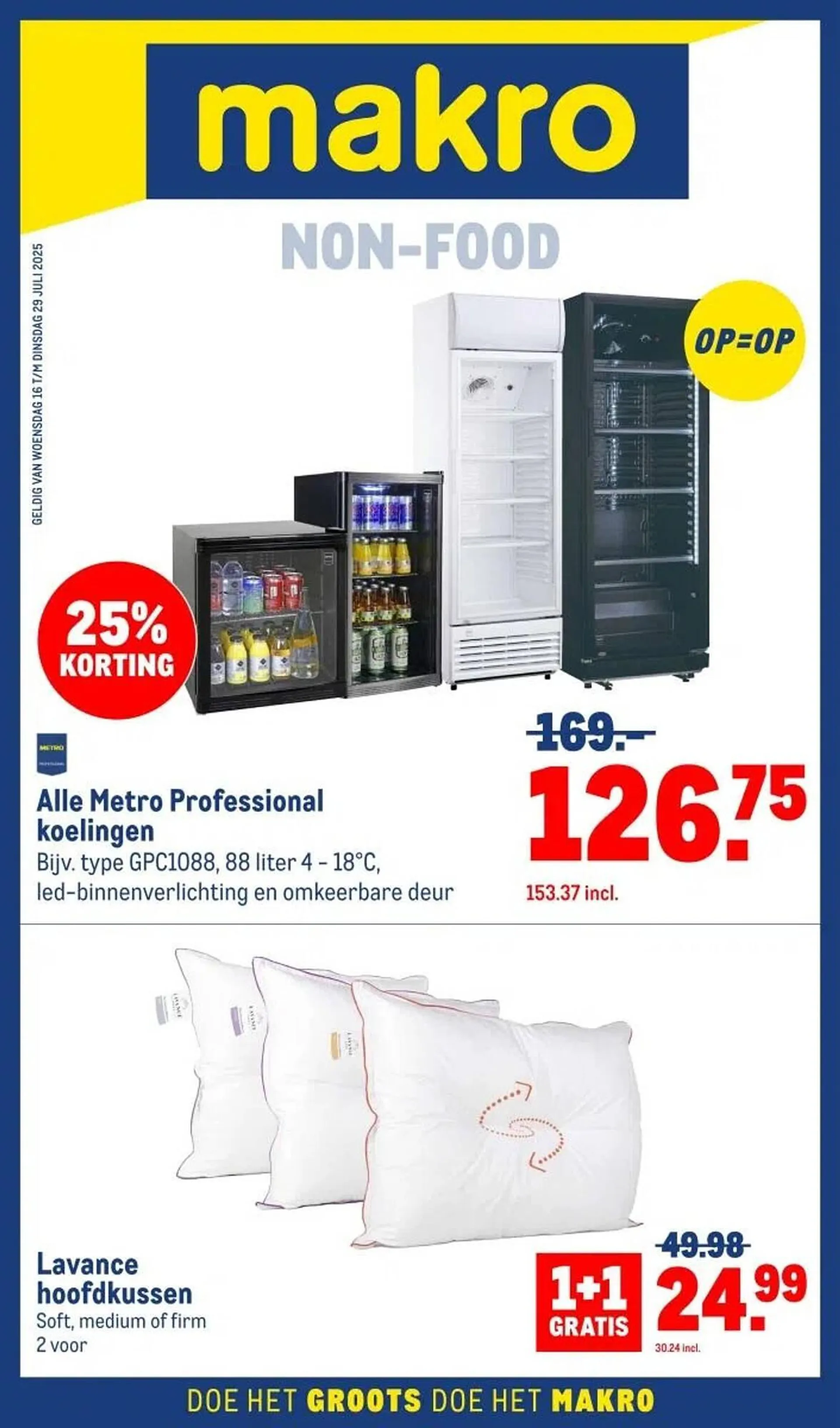 Makro folder van 16 juli tot 29 juli 2025 - Folder pagina 1