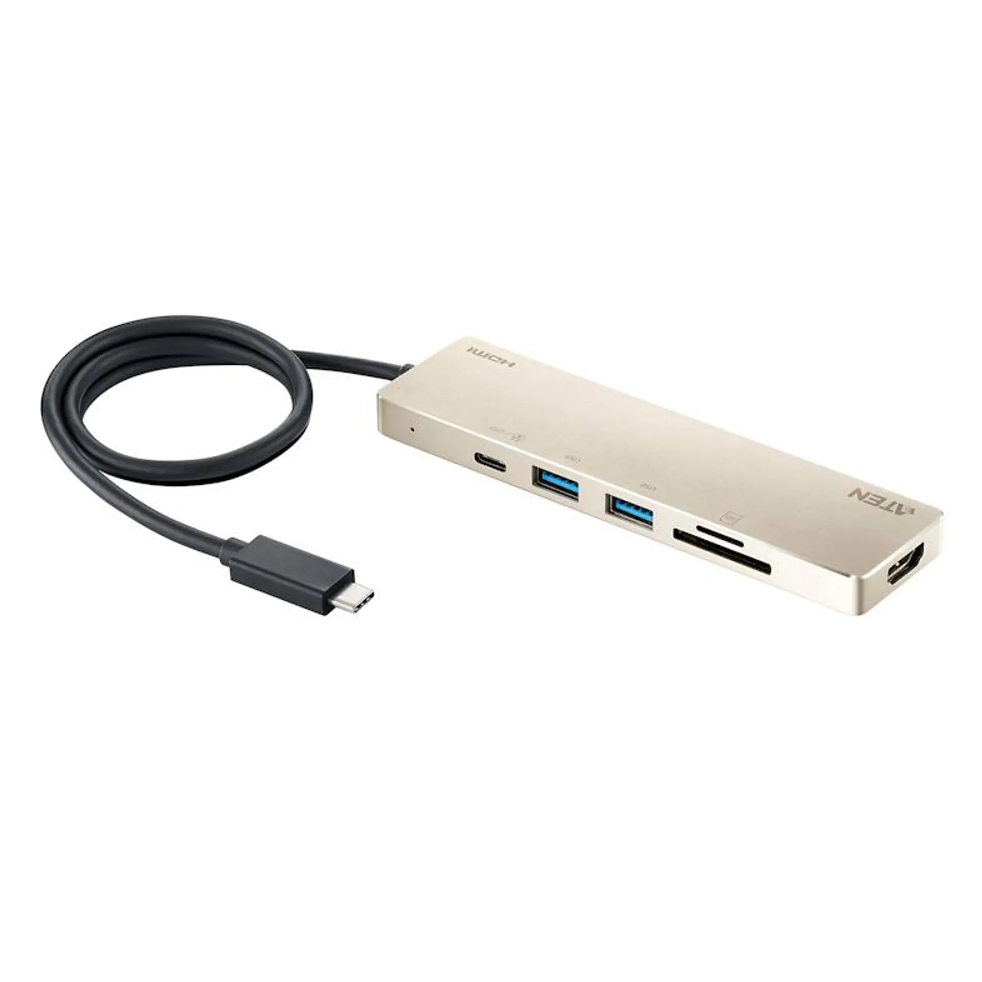 ATEN UH3239 USB C Multiport Mini Dockingstation met Power Passthrough