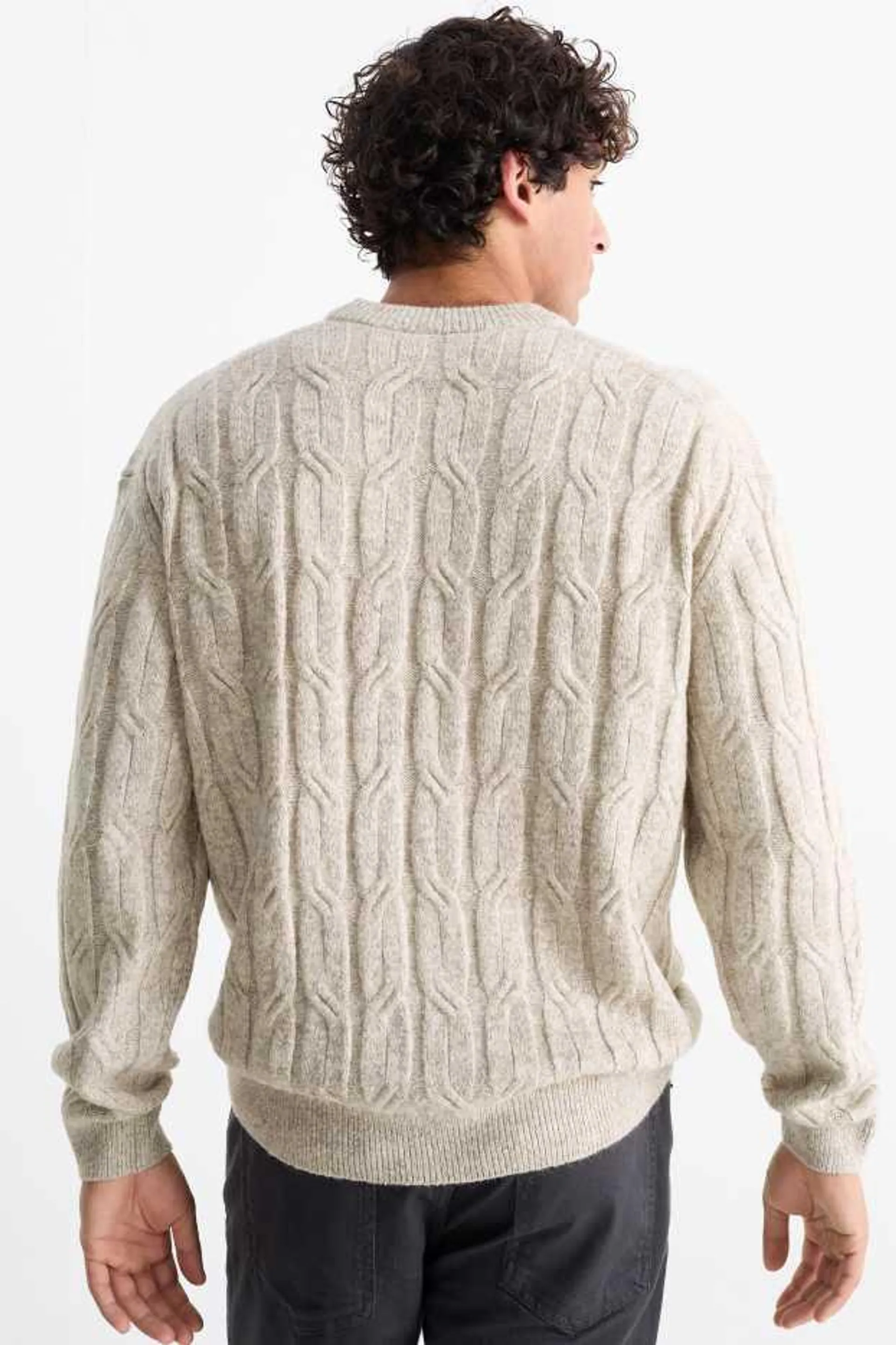 Jumper - cable knit pattern