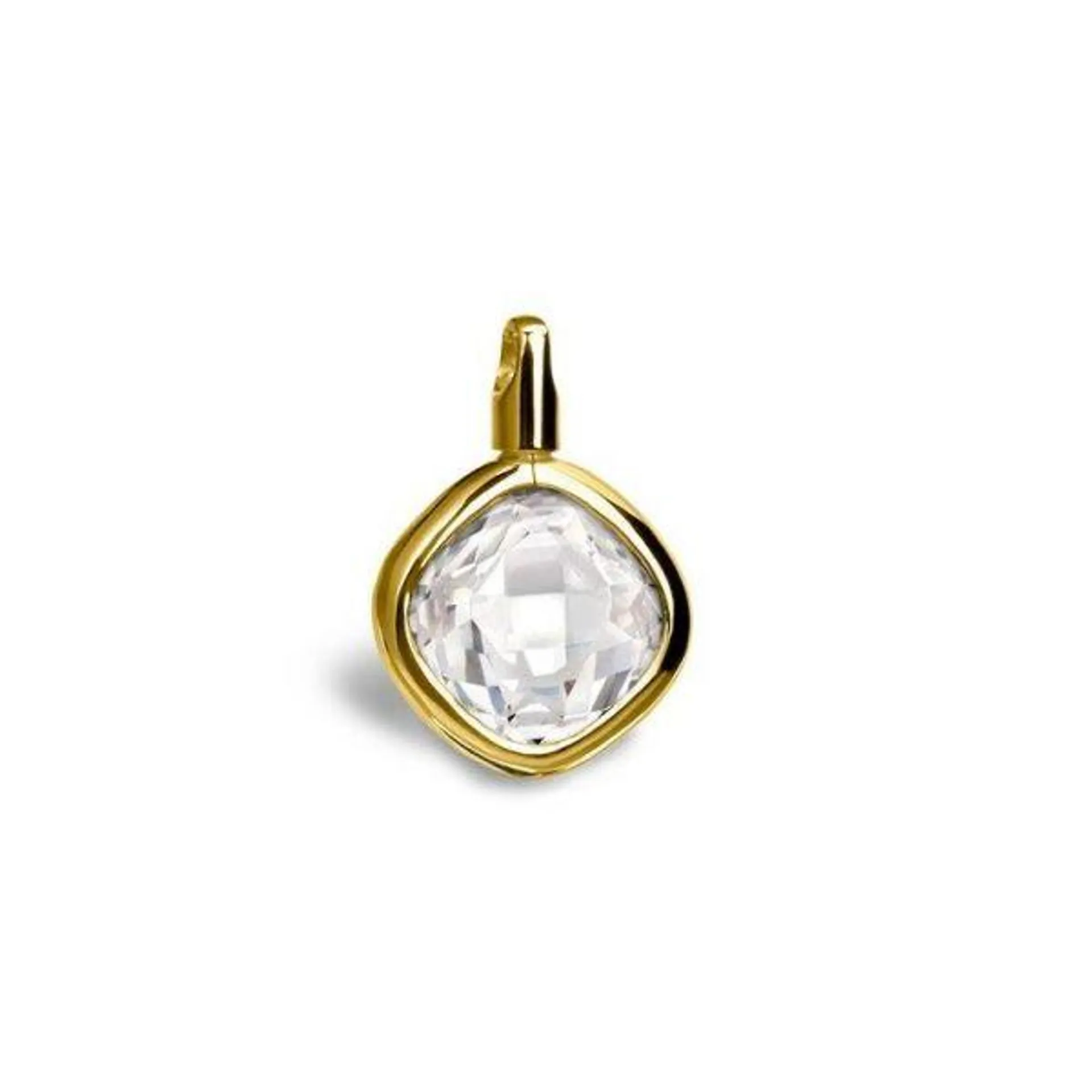 Quadrati (13mm) "edgy" medaillon (925/gold-plated)