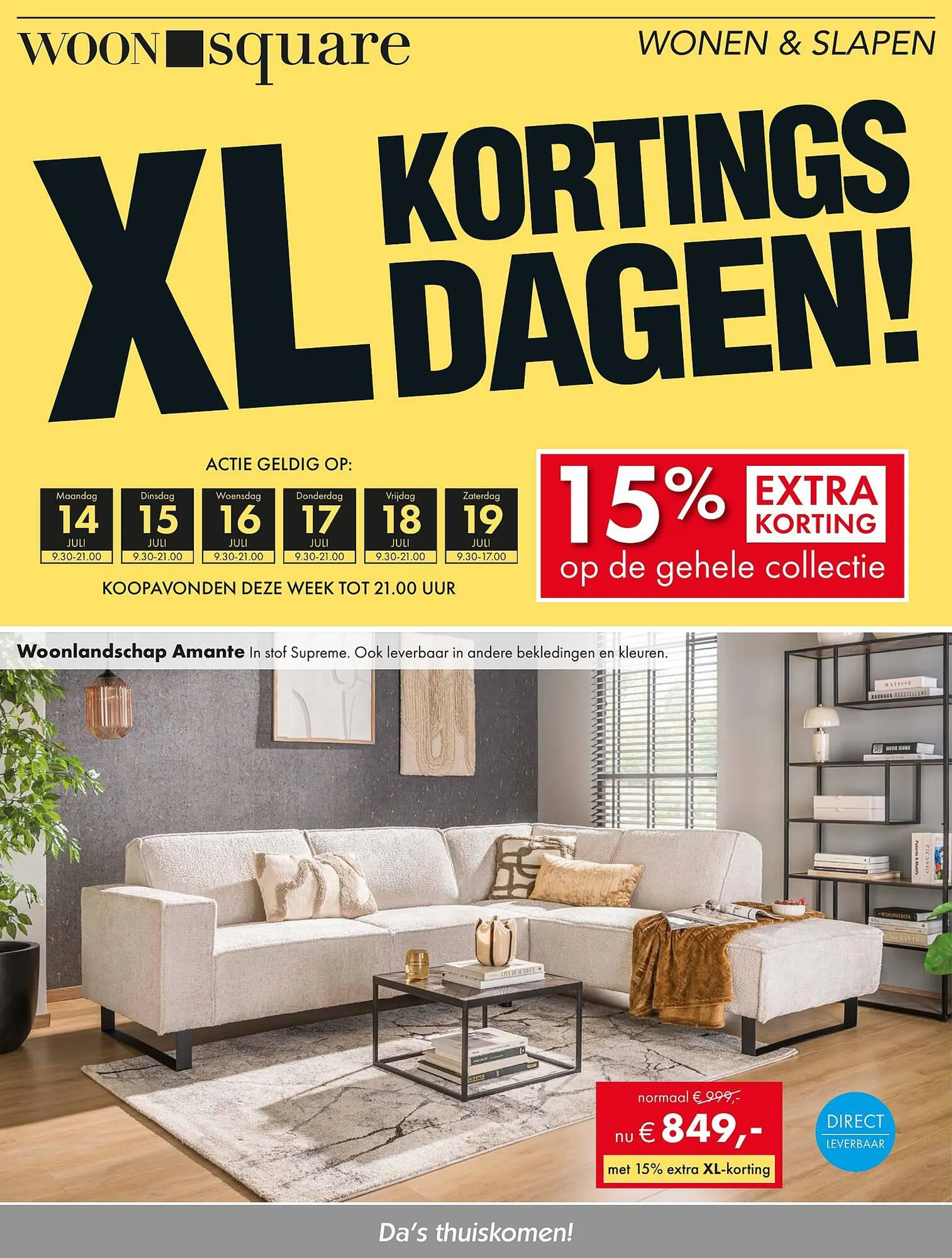 Woonsquare folder van 14 juli tot 19 juli 2025 - Folder pagina 1