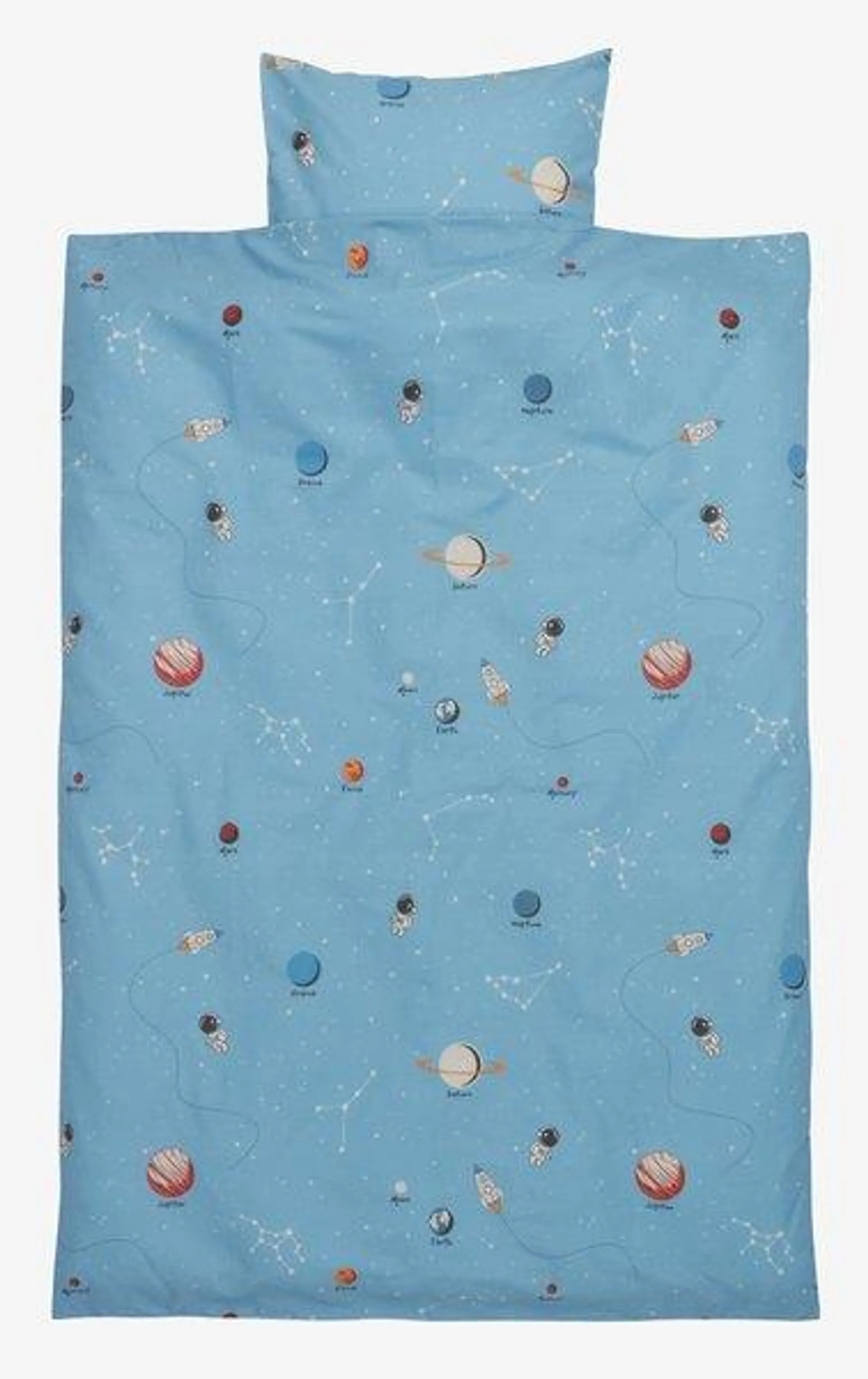 Dekbedovertrek junior SPACE 100x140 blauw