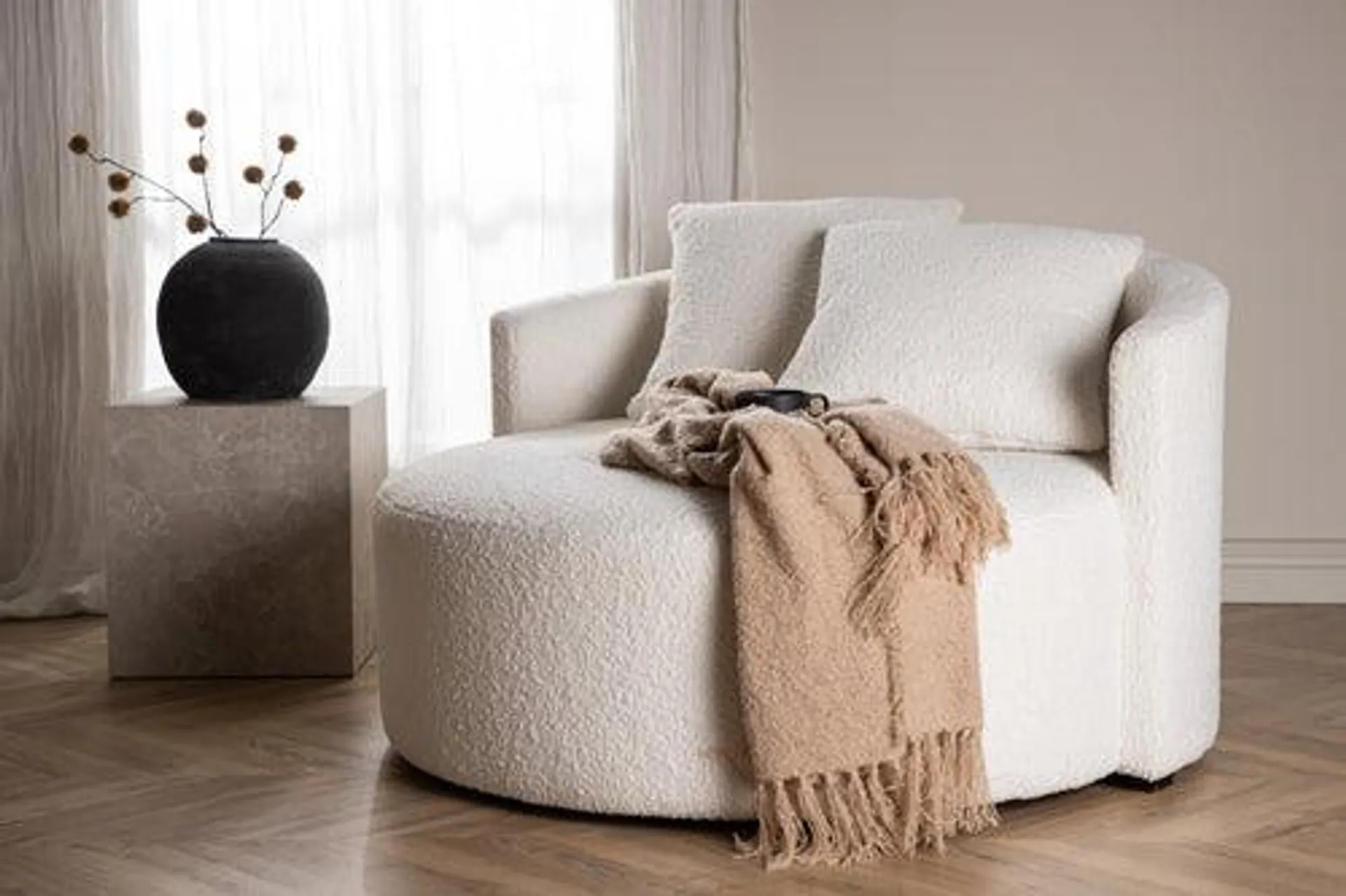 Vaian Loungefauteuil XXL - Wit