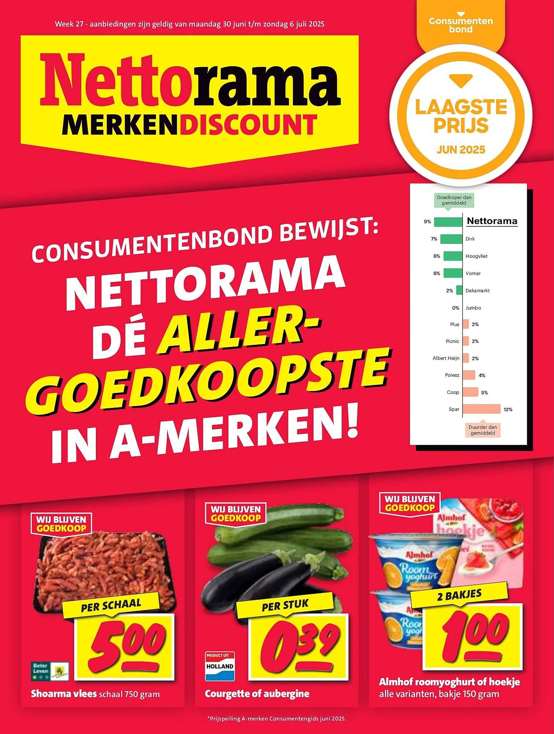 Nettorama folder van 30 juni tot 6 juli 2025 - Folder pagina 1