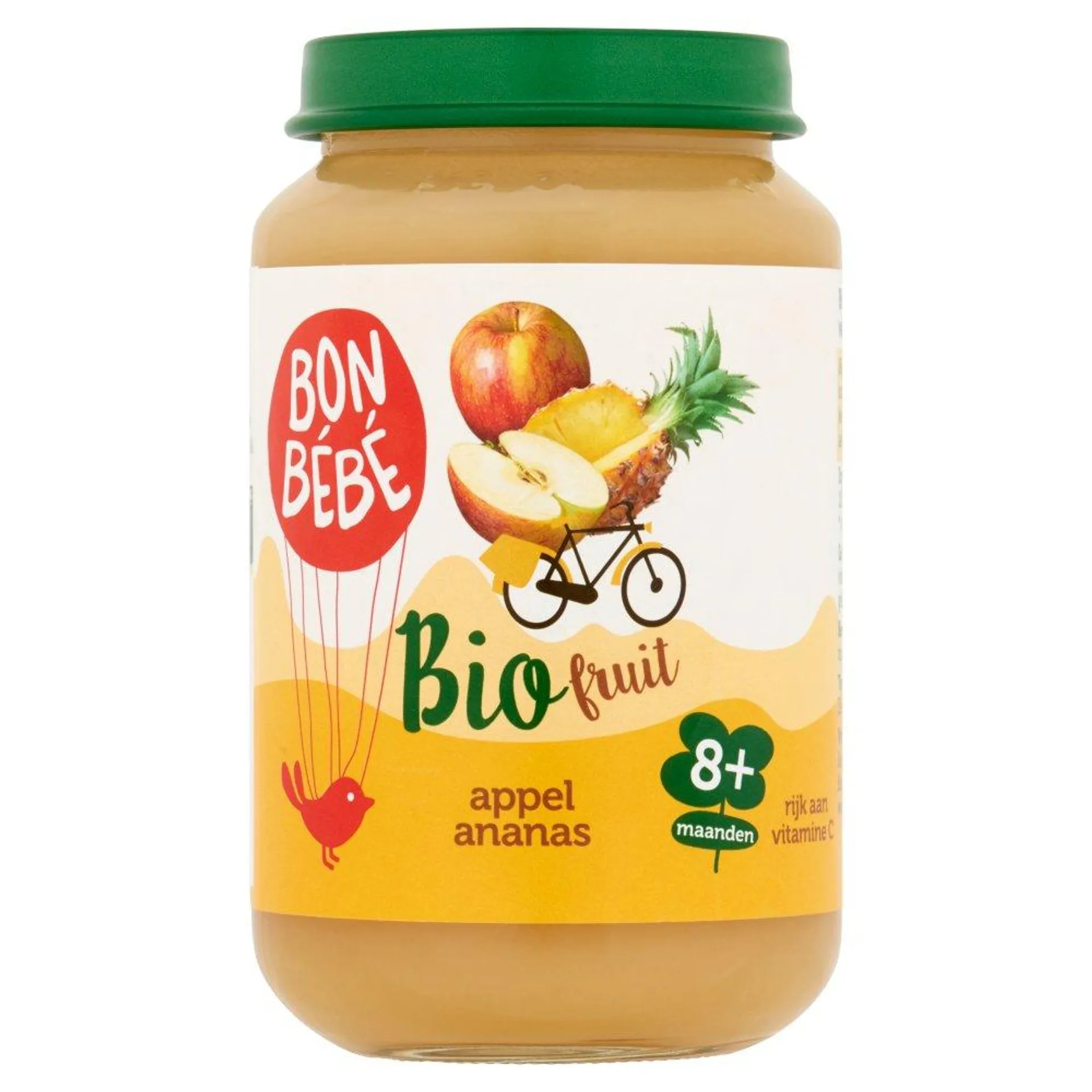 Bonbébé Bio Fruit Appel Ananas 8+ Maanden 200 g