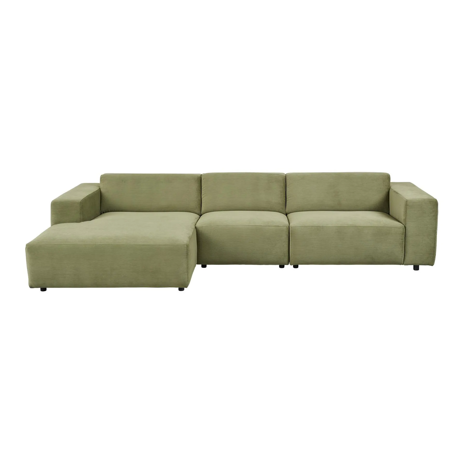 by fonQ Nova Chaise Longue Links - Rib - Groen