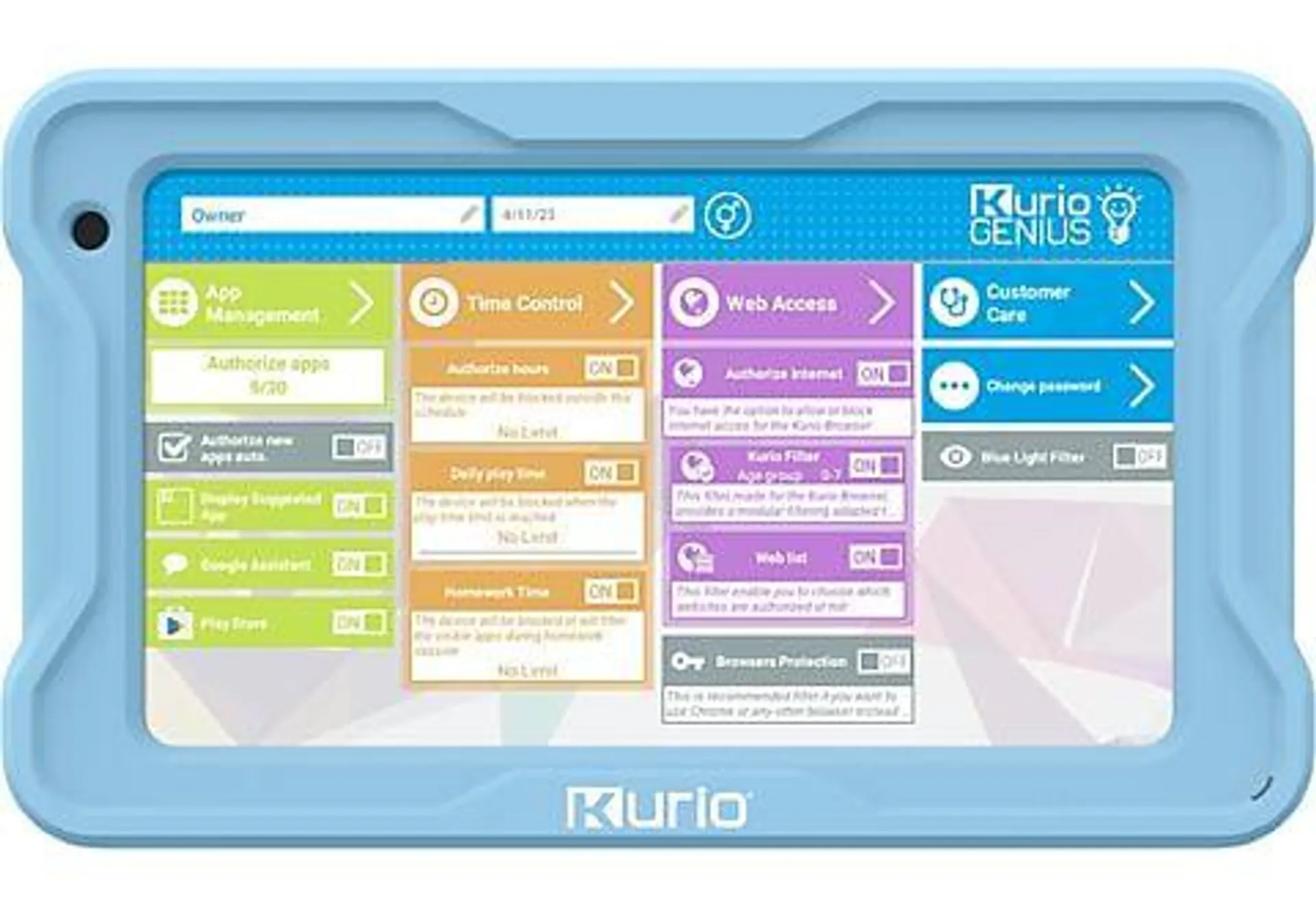 KURIO Tab Lite - 7 inch - 32 GB - Blauw - Kindertablet