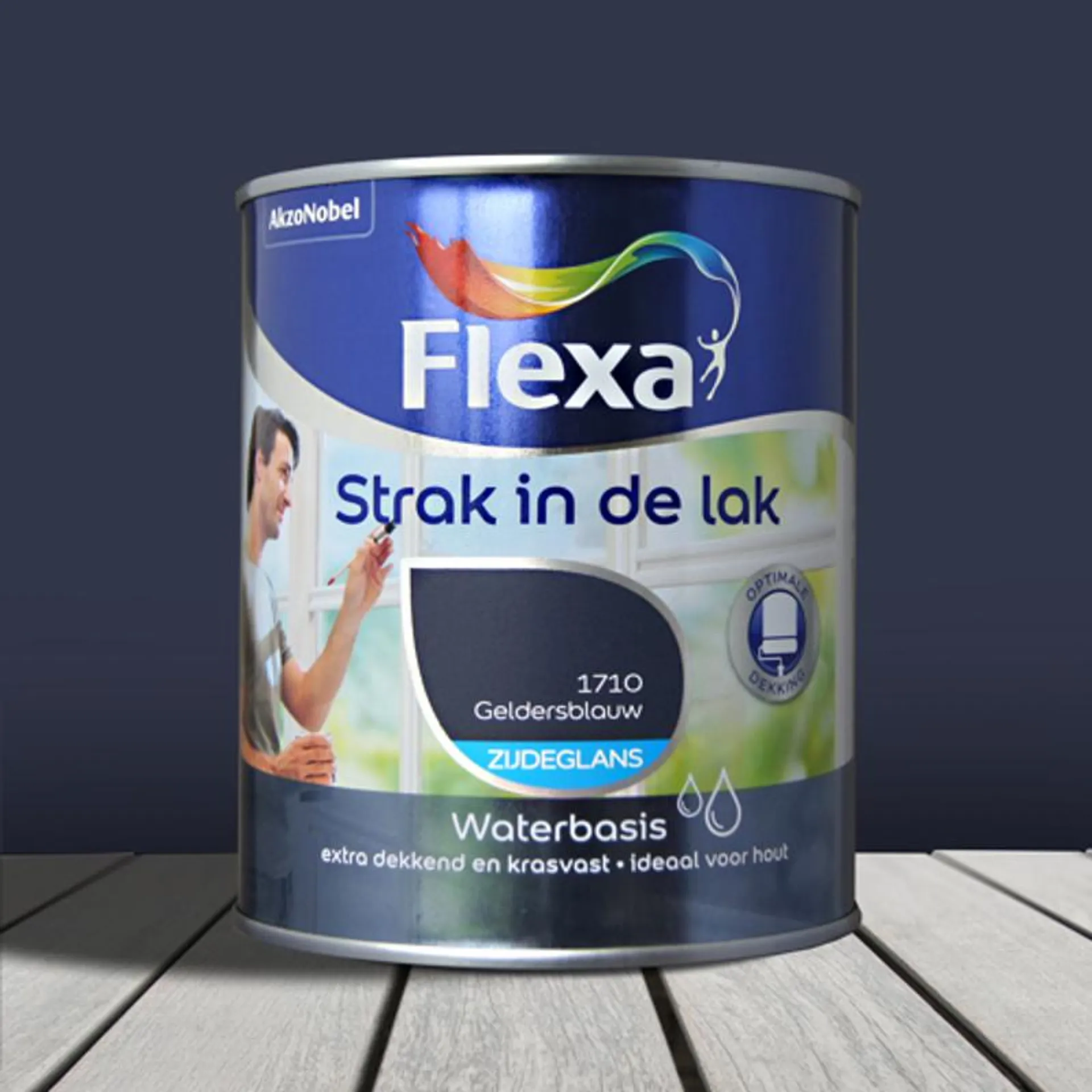 Flexa Strak in de Lak Acryl Hoogglans Gelders Blauw 1710