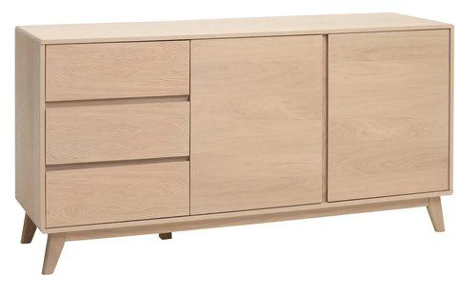 Dressoir KALBY 2 deuren 3 lades licht eiken