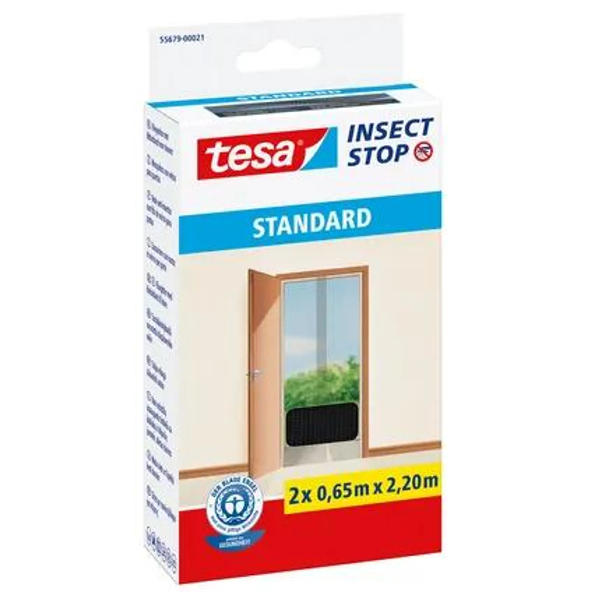 Tesa dubbele deurhor 'Standard' zwart 2,2 x 0,65 m