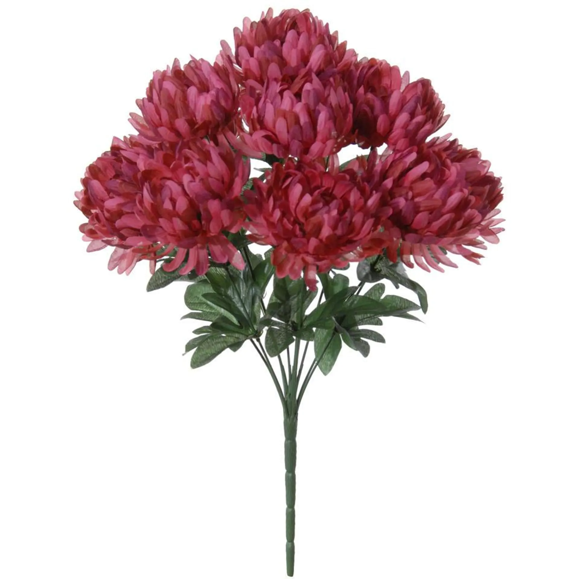 Louis Maes Kunstbloemen boeket rozen - donkerood - H45 cm