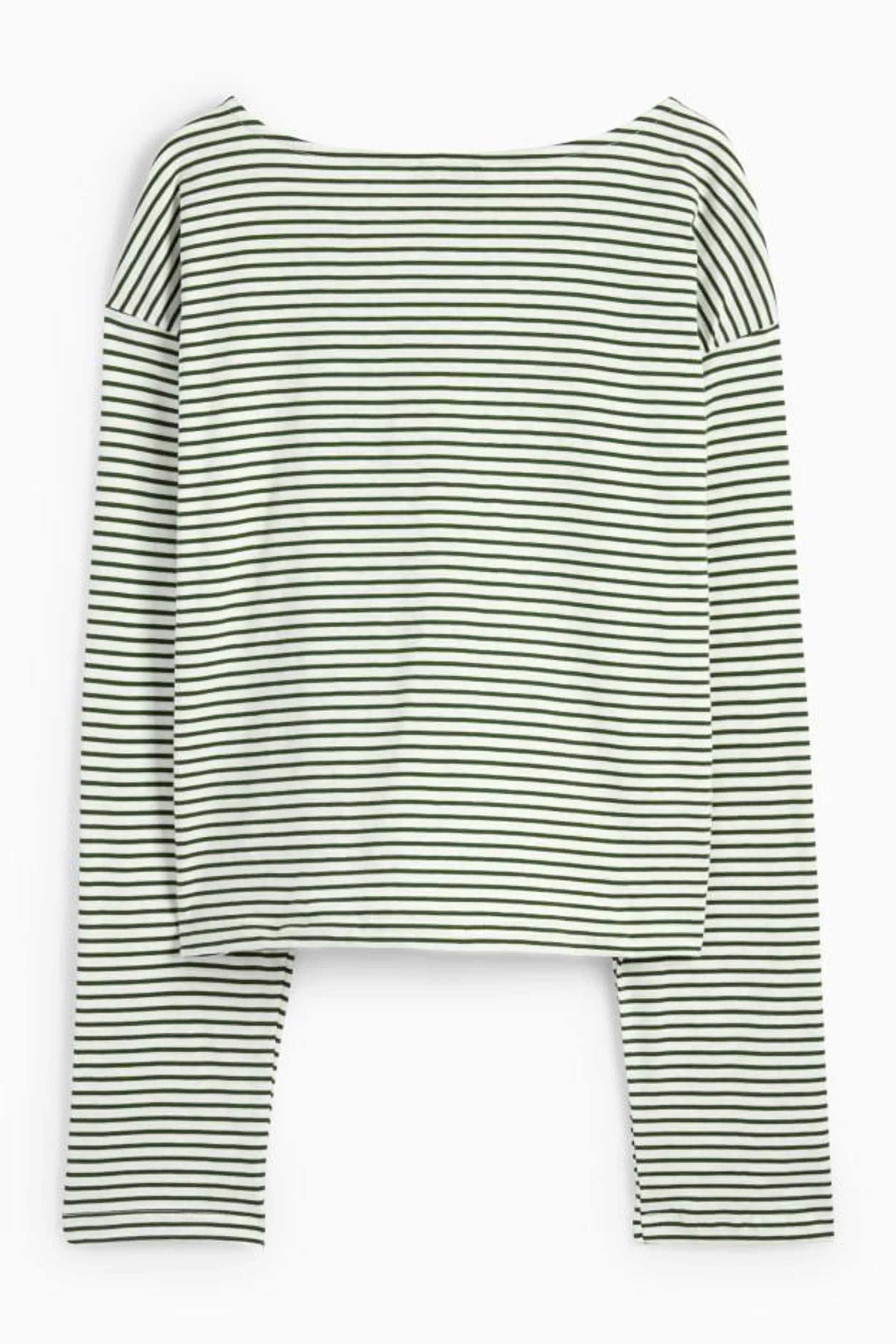 Basic long sleeve top - striped