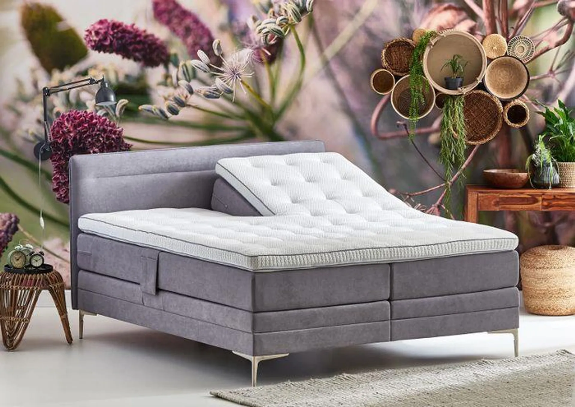 Cinderella Elektrische Boxspring Tender Wave Compleet - Grijs