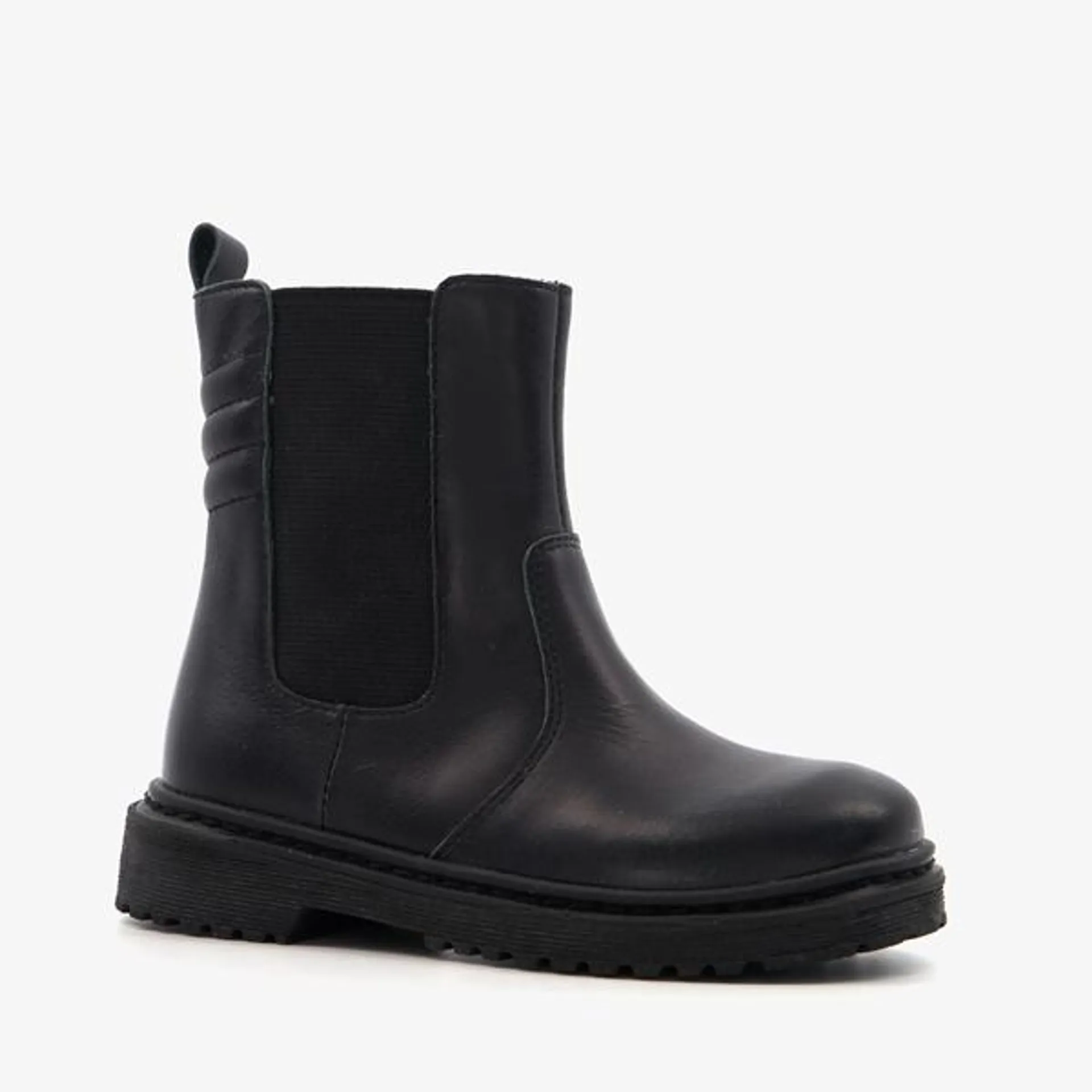 TwoDay leren meisjes Chelsea boots zwart