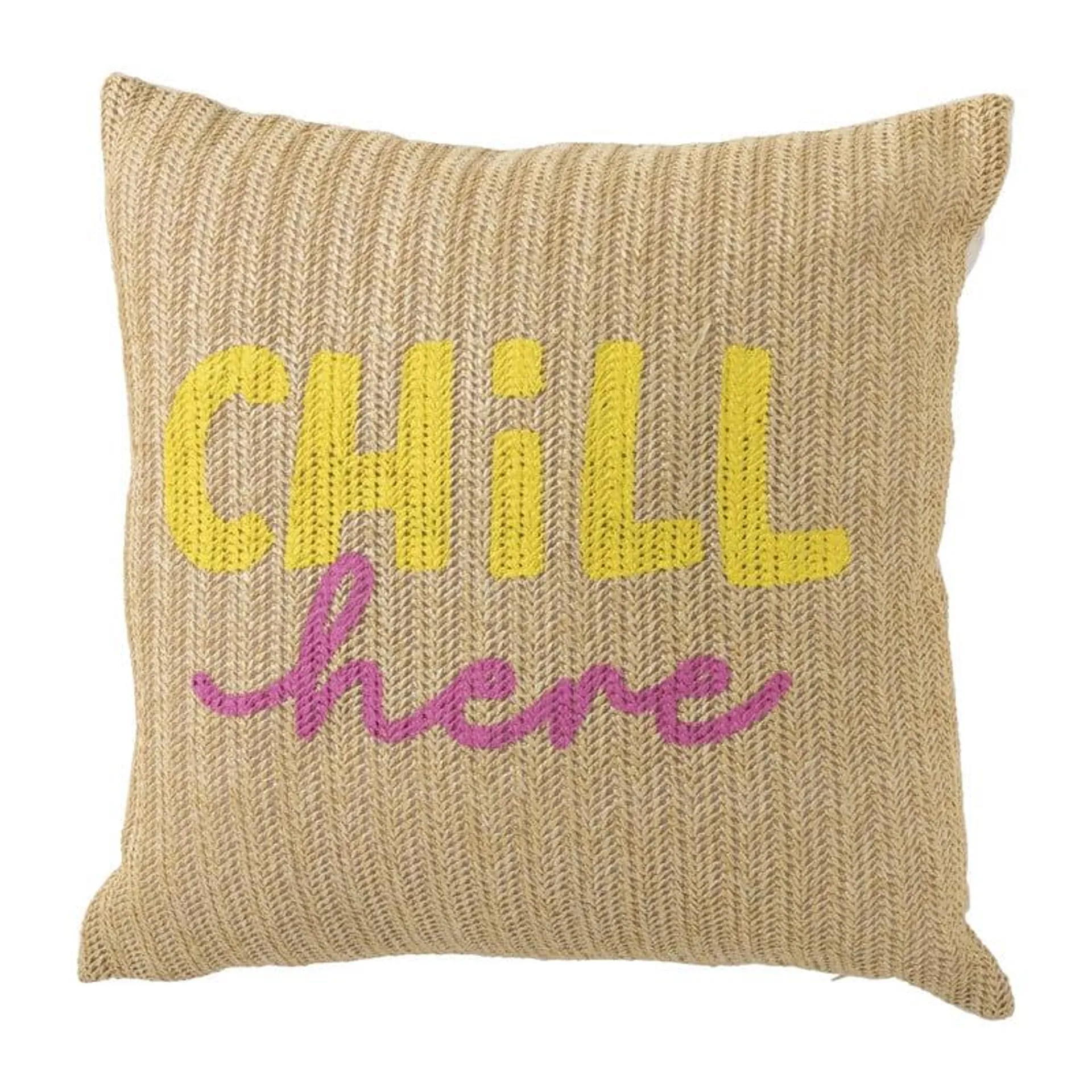 Kussen chill here - naturel - 45x45 cm