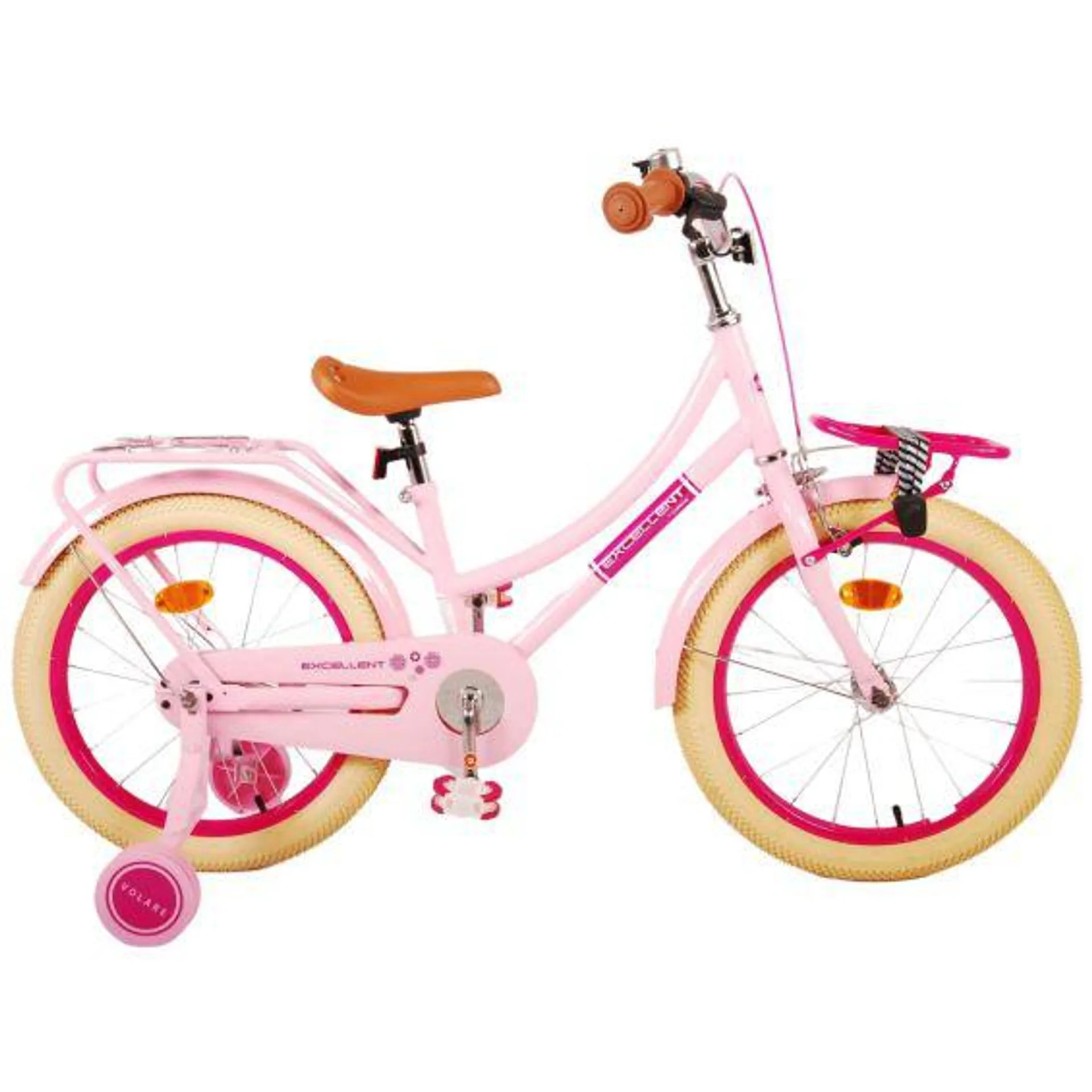 Volare Kinderfiets Excellent 18 inch Roze met voordrager