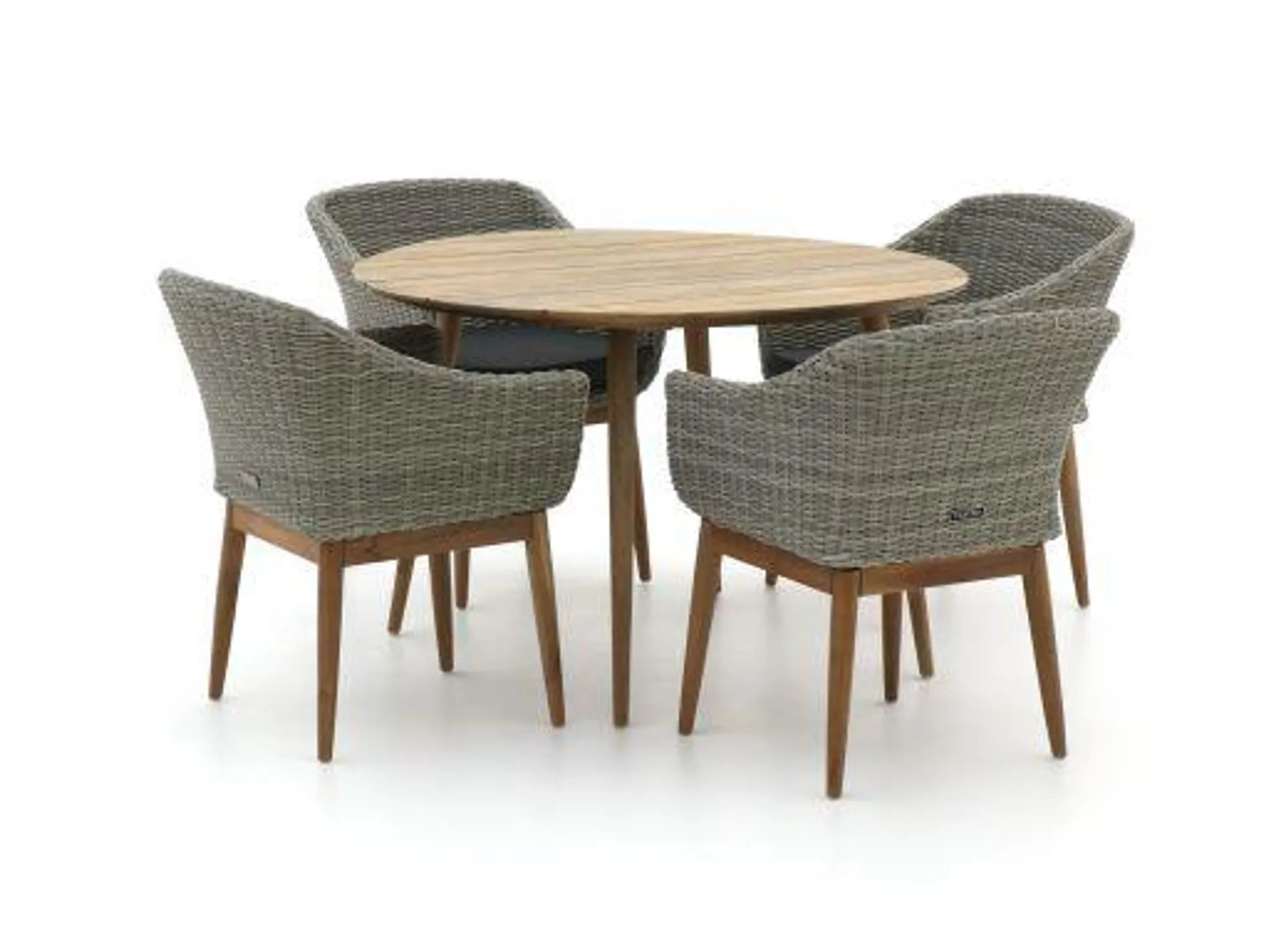 Intenso Bordano/ROUGH-K Ø 115cm dining tuinset 5-delig