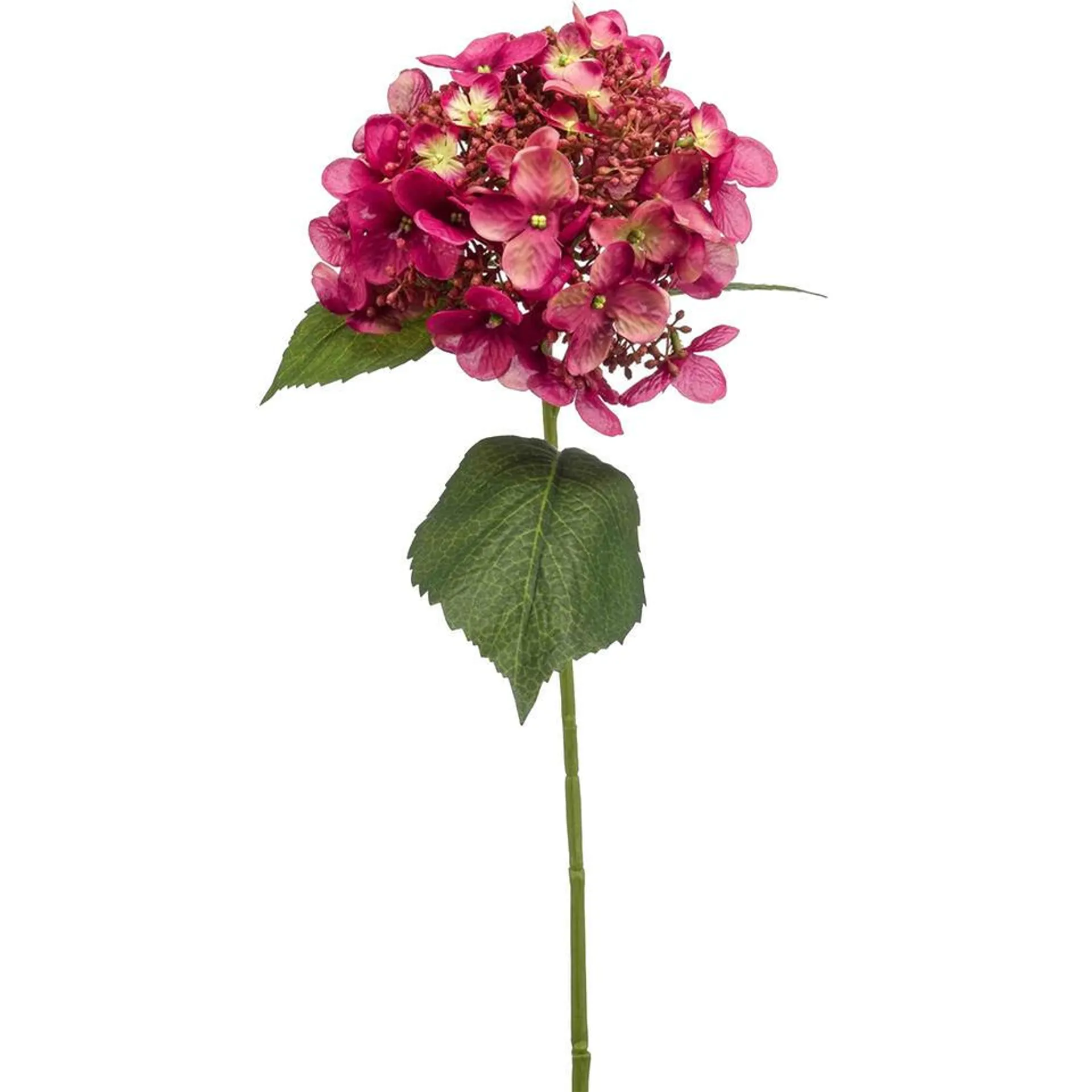 Emerald Kunstbloem hortensia tak - 50 cm - fuchsia - decoratie