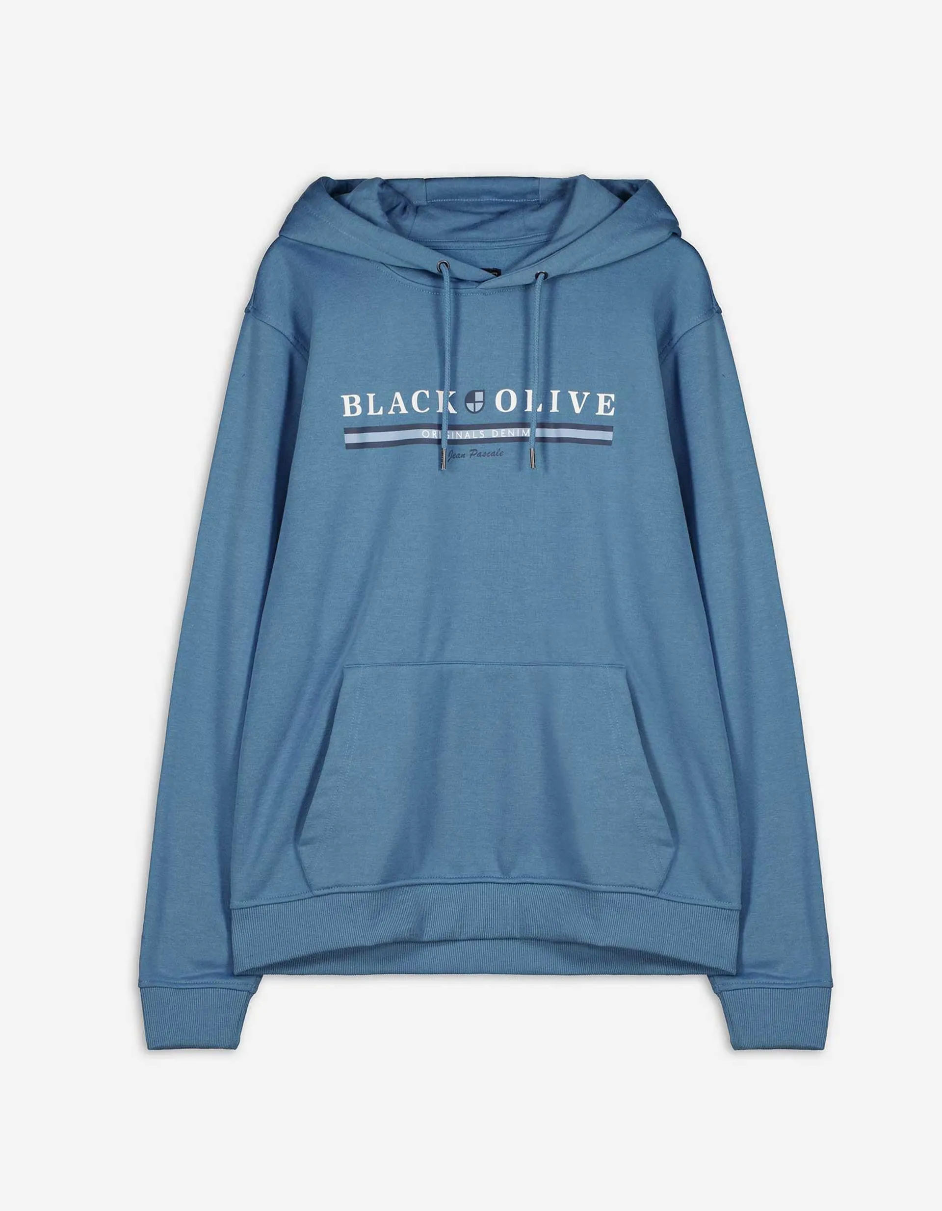 Hoodie - Vooropdruk - donkerblauw