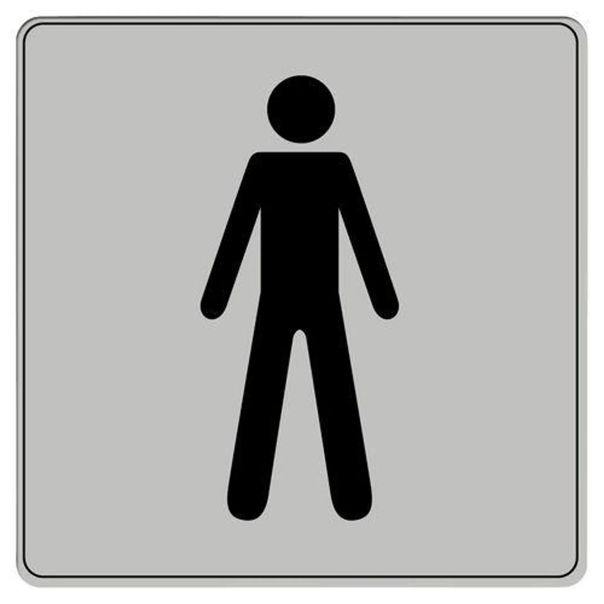 Pictogram van polystyreen ISO 7001 - Herentoilet